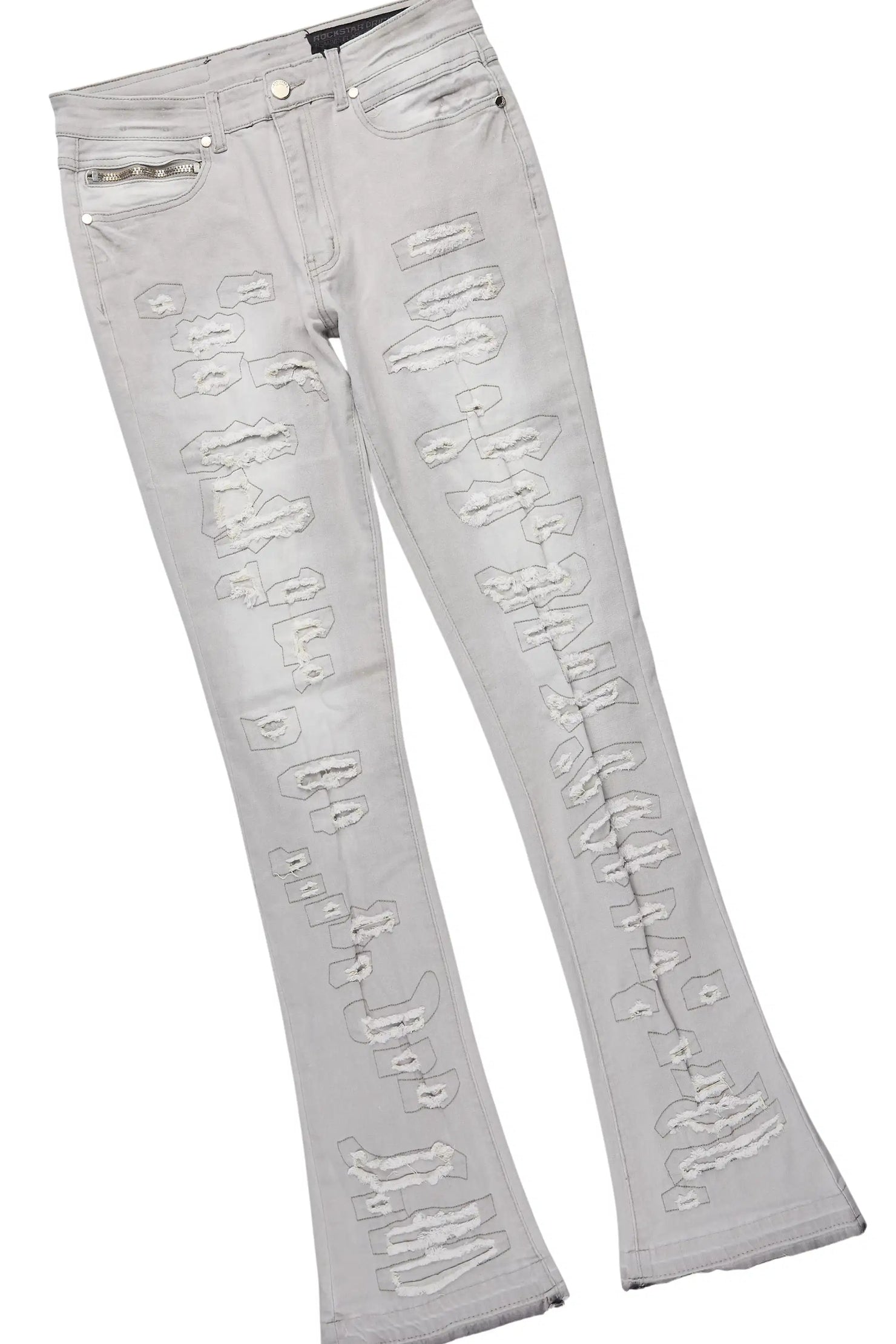 Danby Charcoal Oversized Graphic T-Shirt/Stacked Flare Jean Bundle