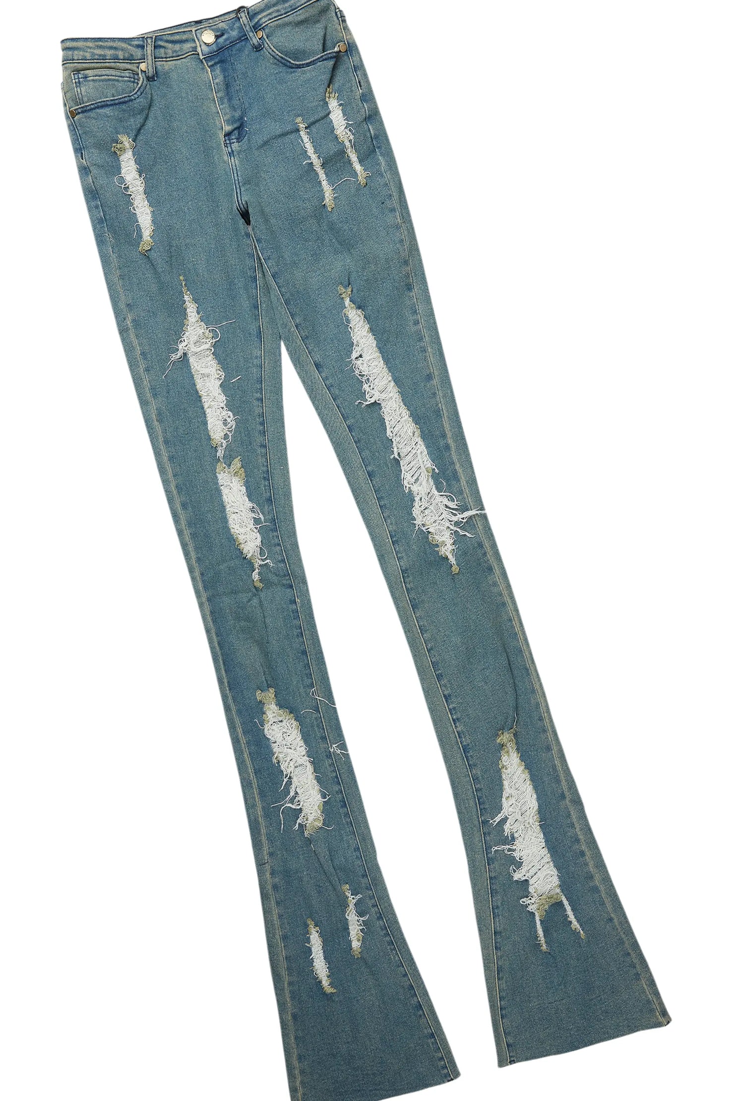 Lathisa Black/Blue T-Shirt & Jean Set