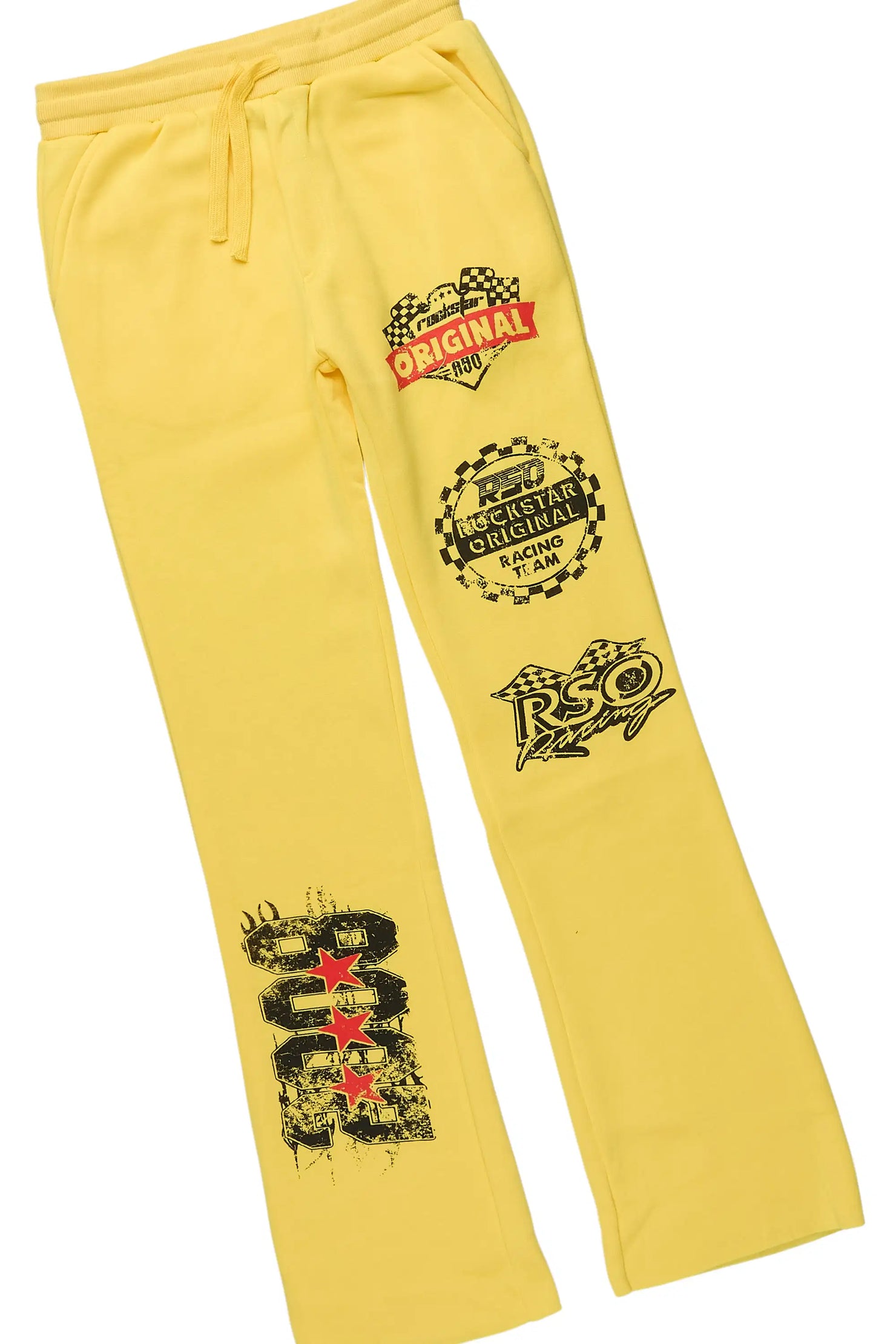 Boys Racing Grunge Yellow Stacked Track Set