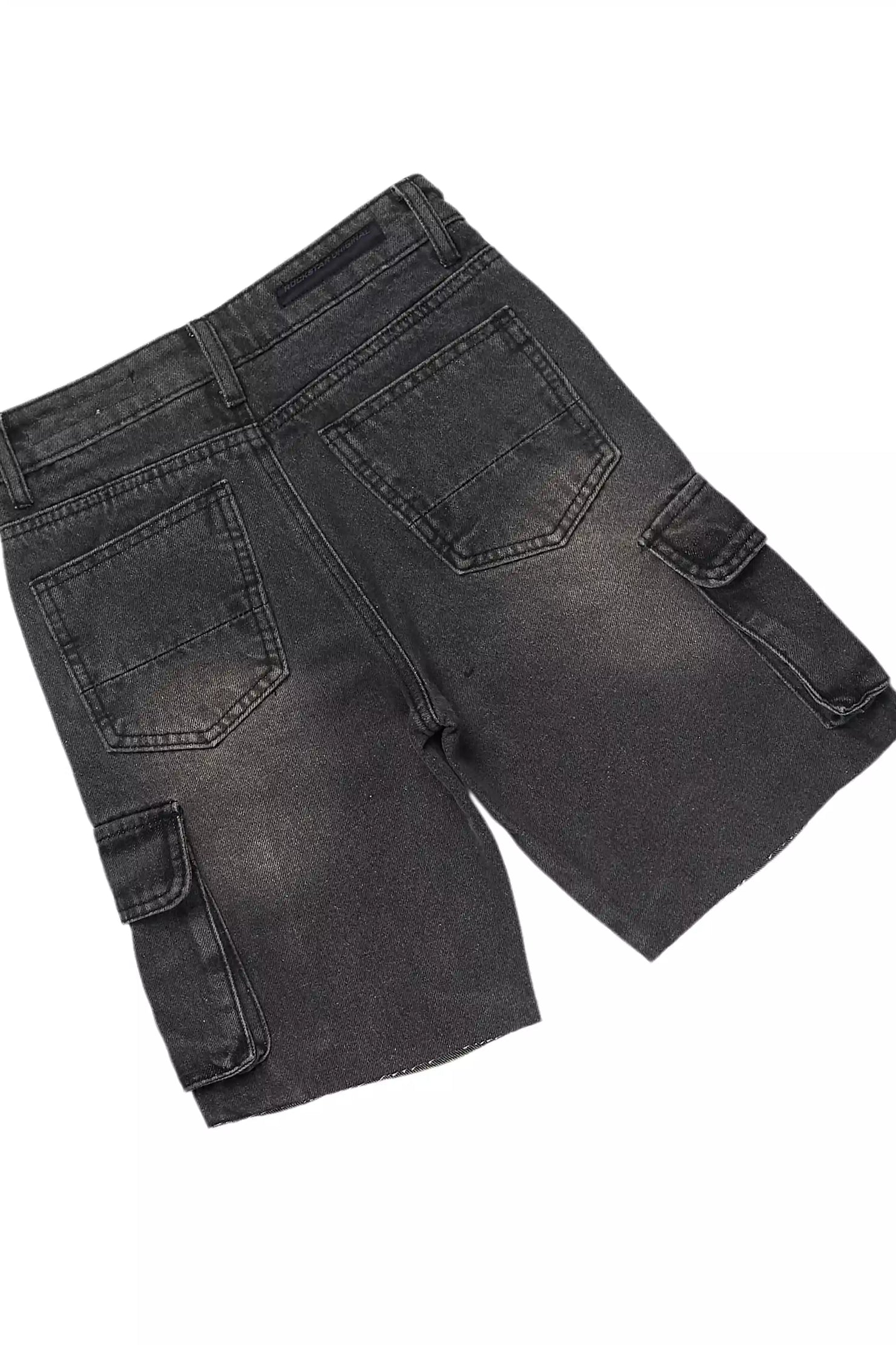 Boys Roeland Black T-Shirt/Denim Short Set