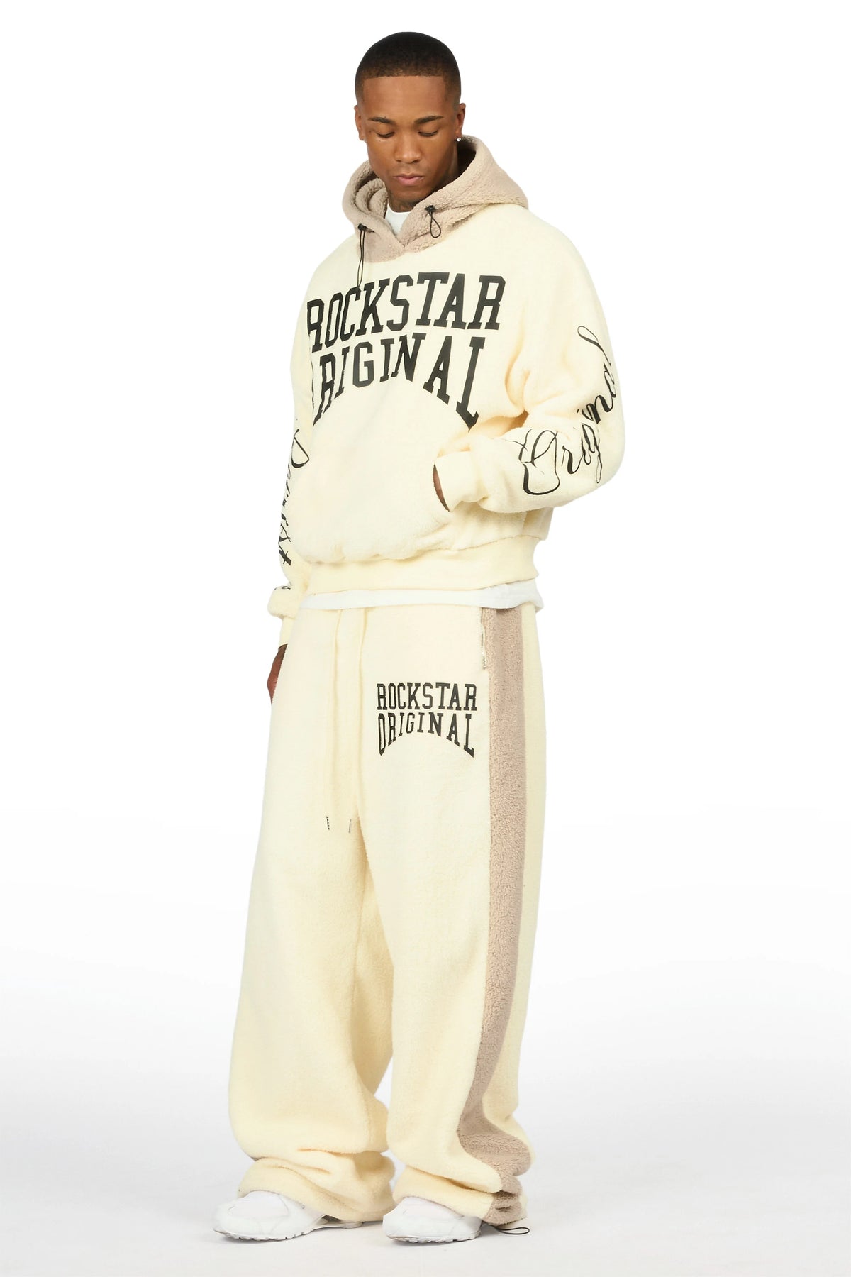 Divino Beige Hoodie/Jogger Track Set