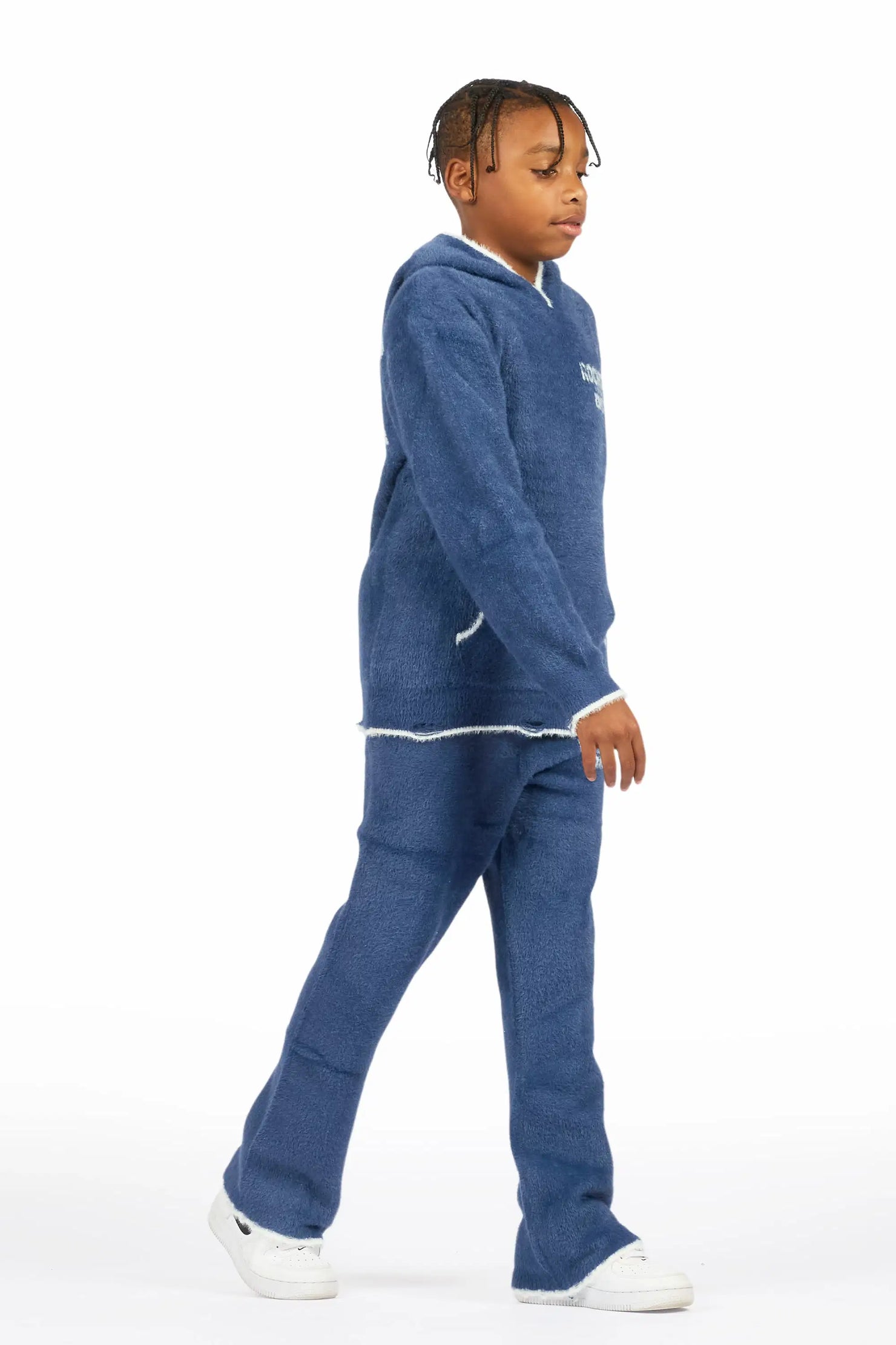 Boys Lake Mohair Navy Knit Track set