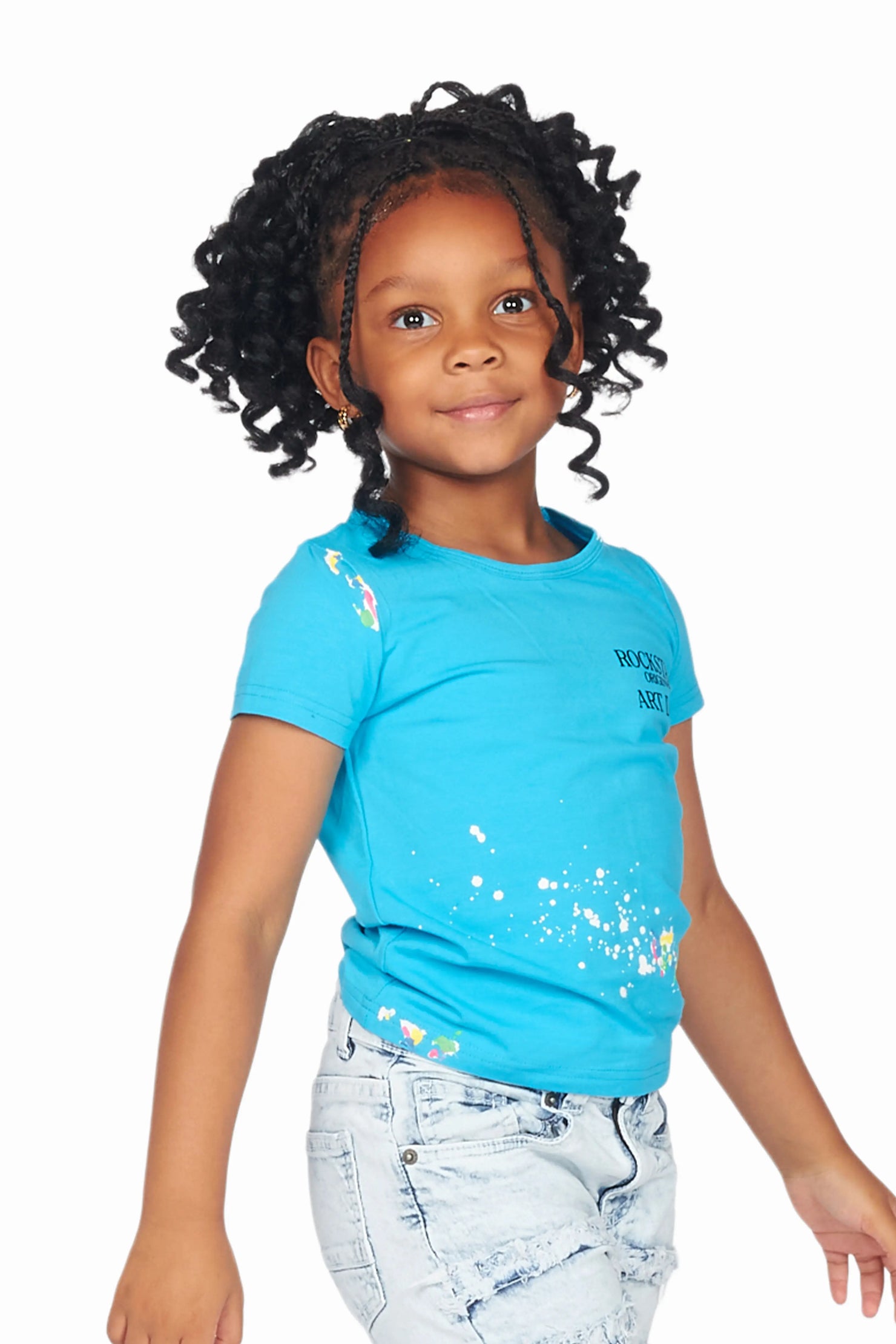 Girls Palmira Turquoise Graphic T-Shirt