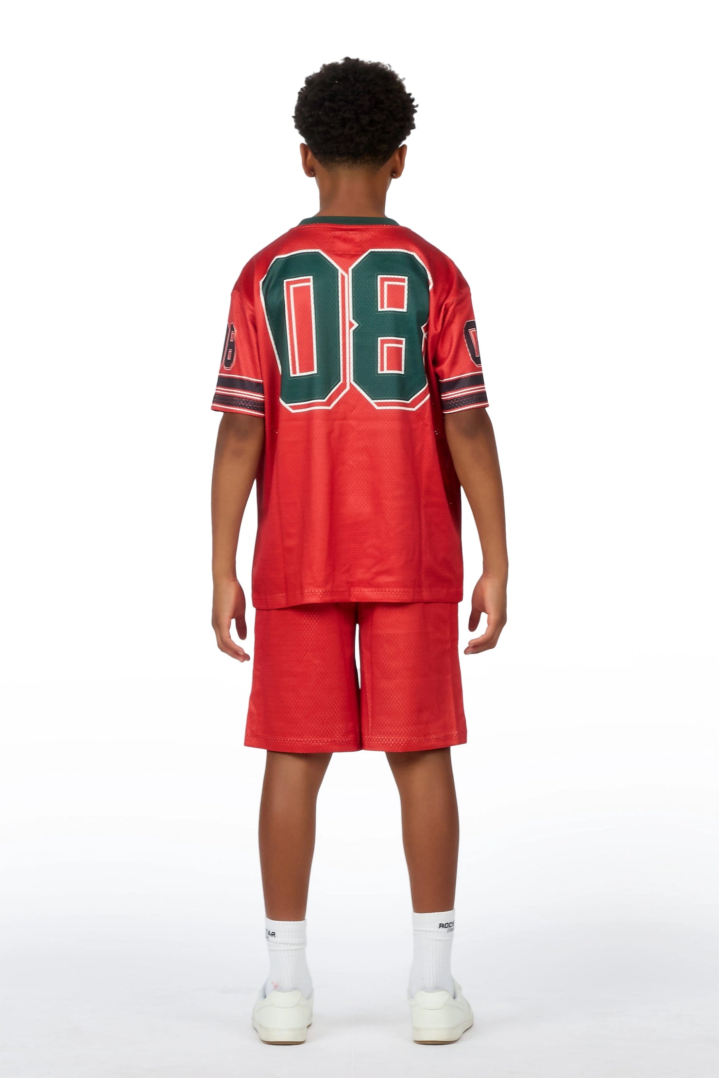 Boys Flamming Tiger Red T-Shirt/Short Set
