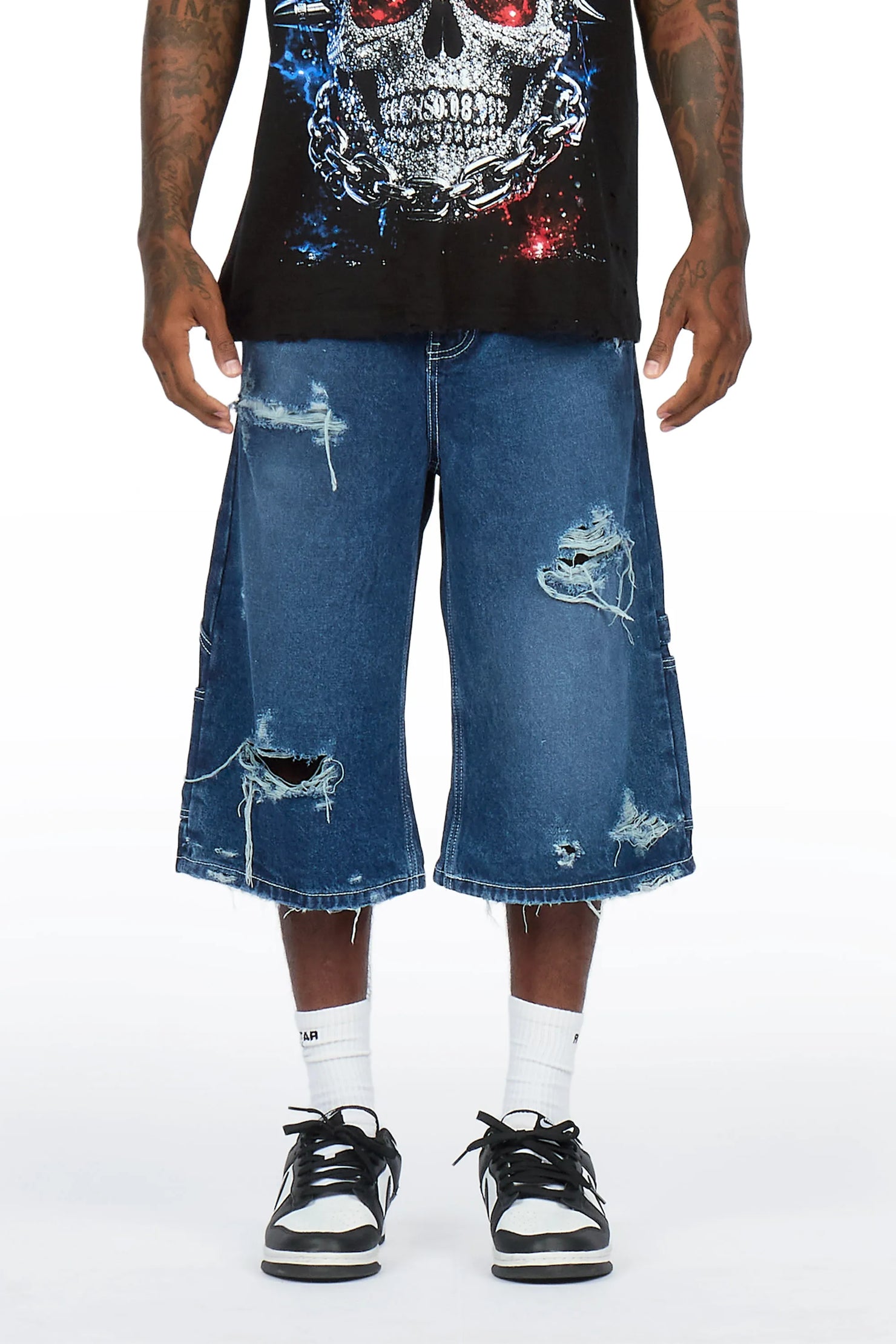 Nysean Blue Denim Jort