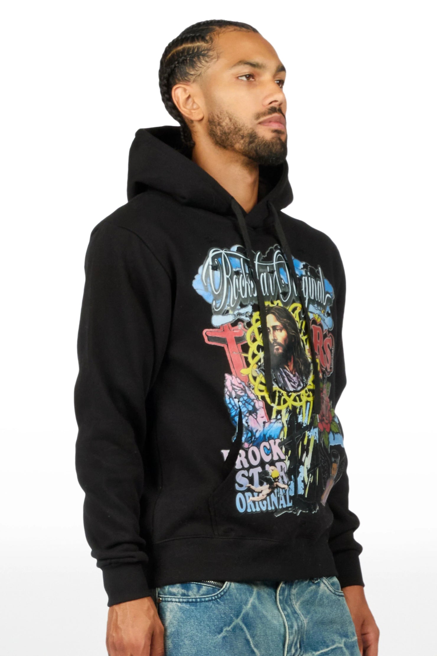 Ravion Black Graphic Hoodie