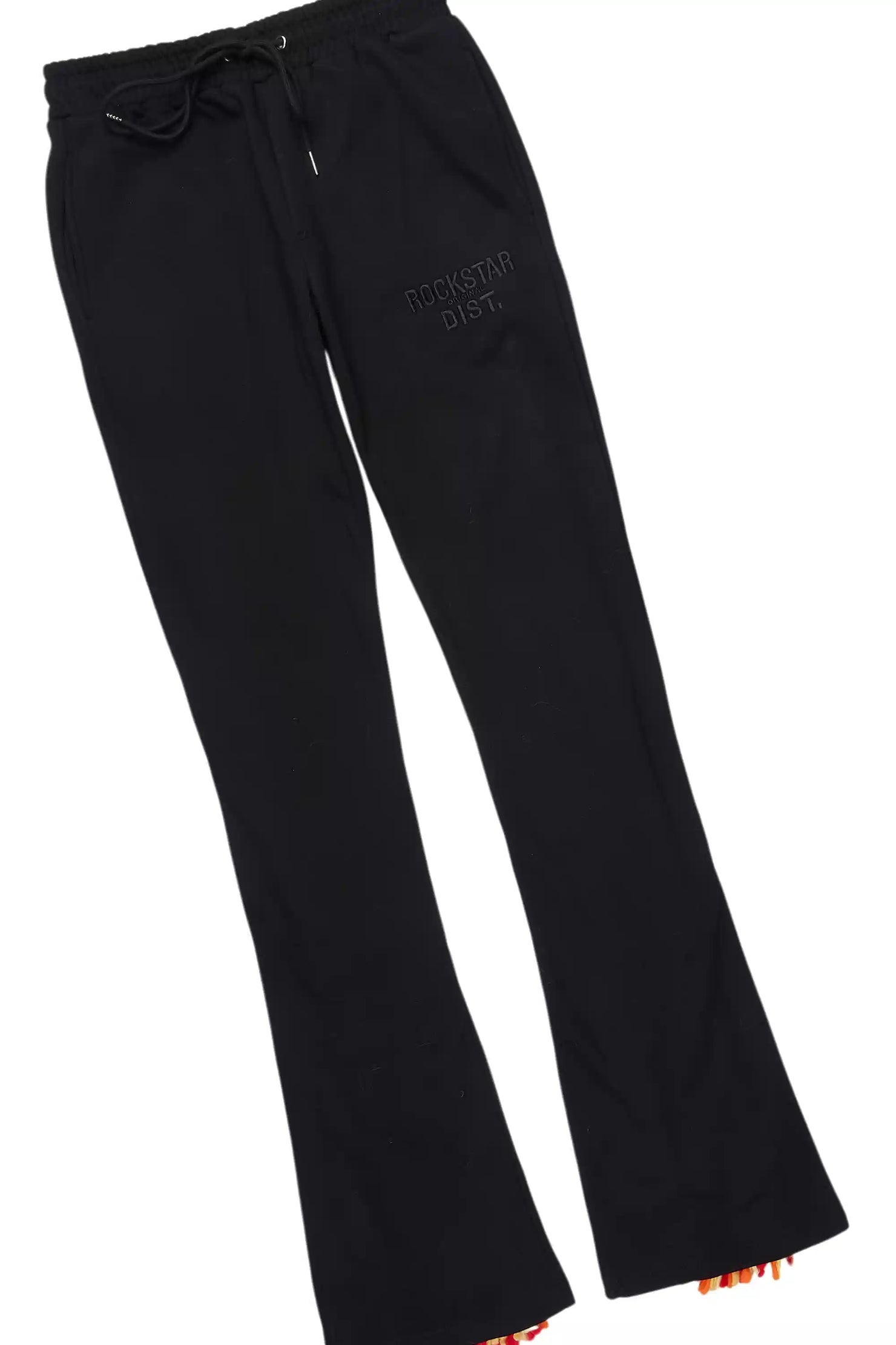 Antal Black Long Sleeve T-Shirt/Baggy Stacked Track Set