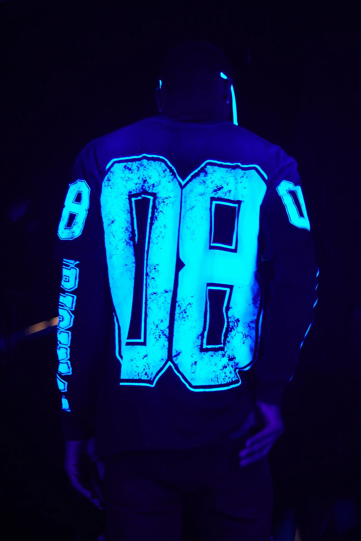 Fields Black/Blue Double Layer Long Sleeve Graphic T-Shirt