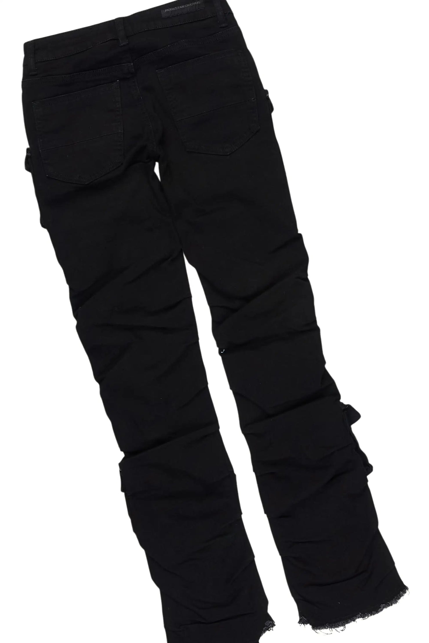 Boys M4 Toys Black Hoodie Stacked Jean Set