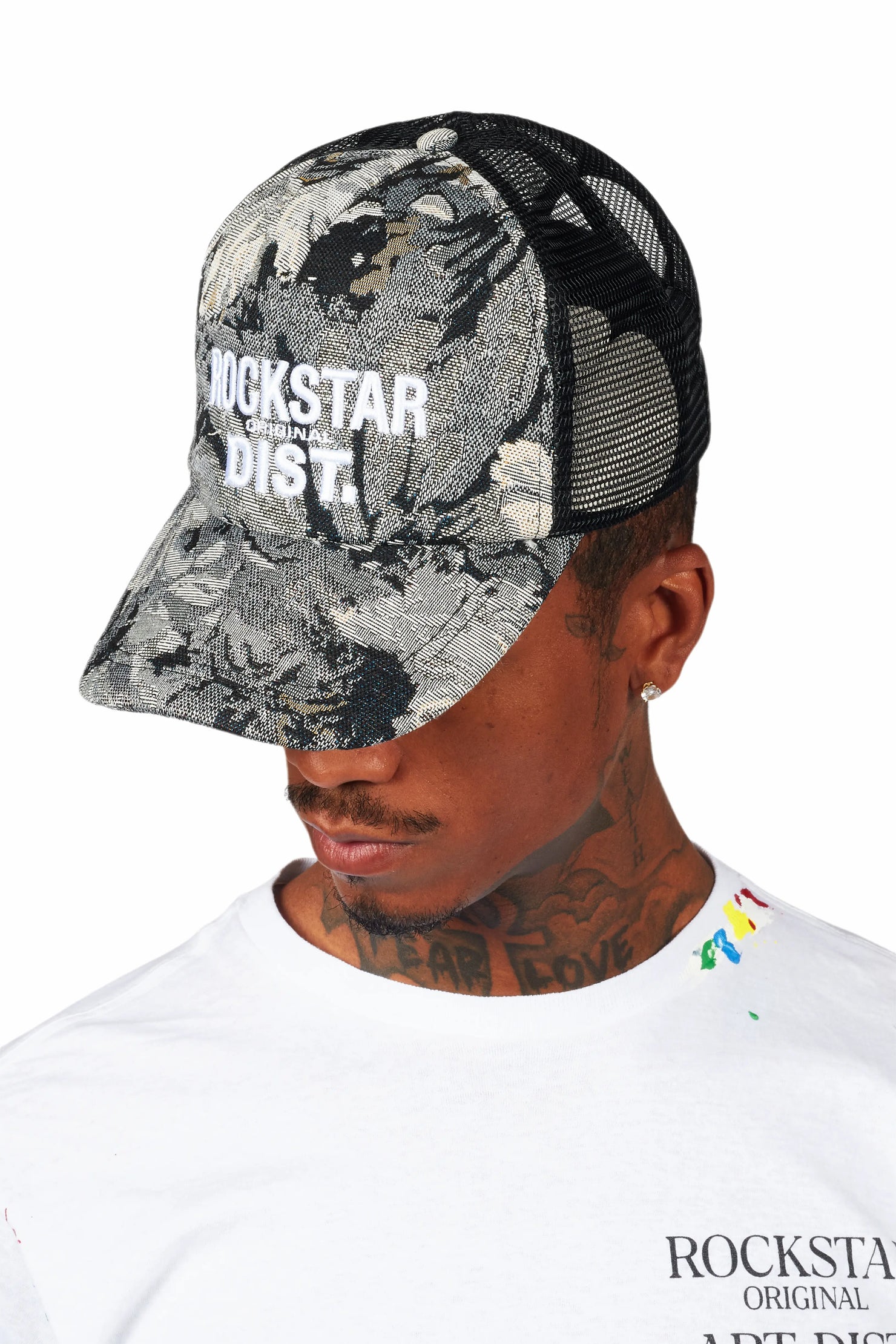 Teylor Black Tapestry Trucker Hat