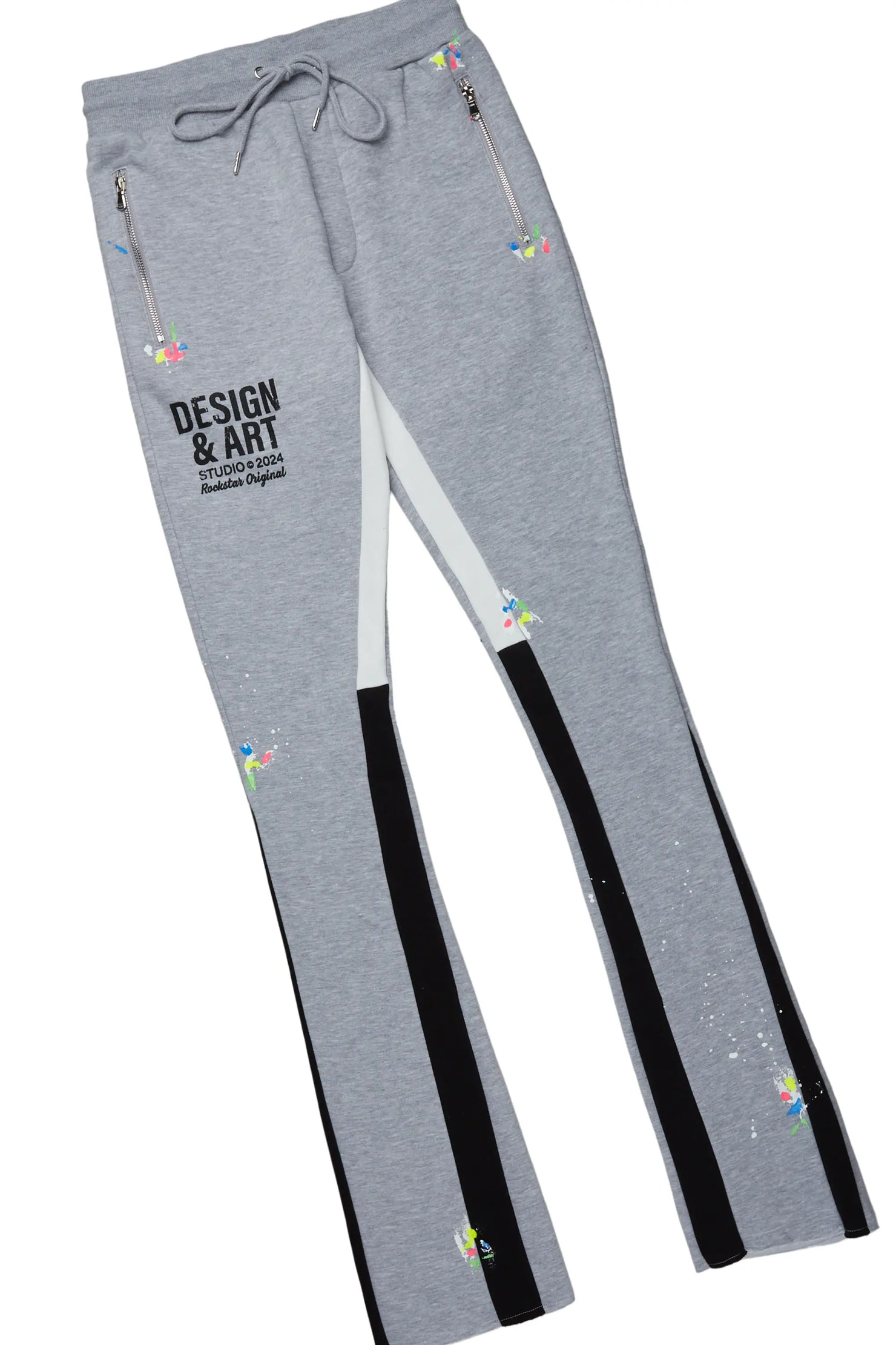 Mancha White/Grey T-Shirt Stacked Flare Track Set