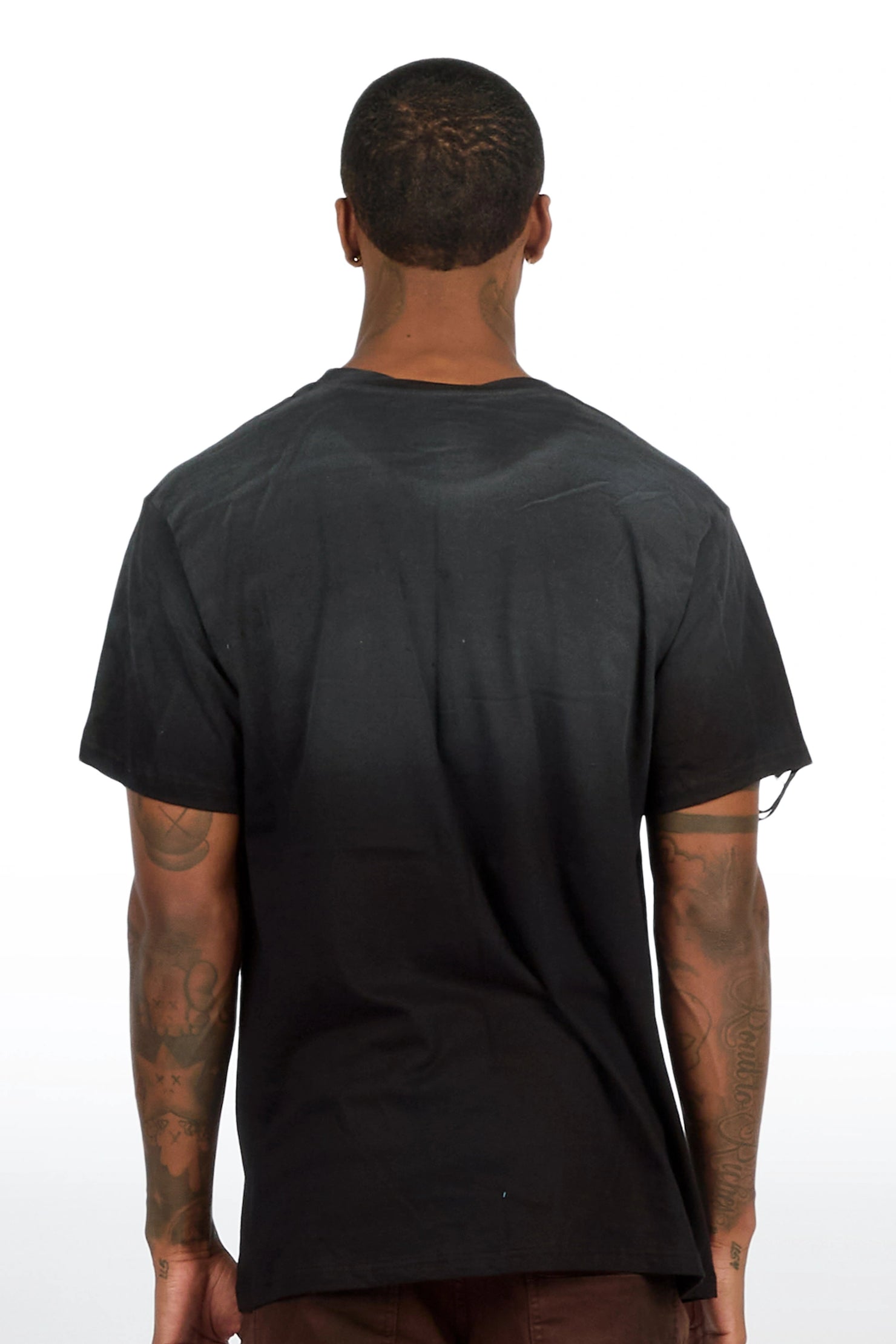 Brasko Black Oversized Graphic T-Shirt