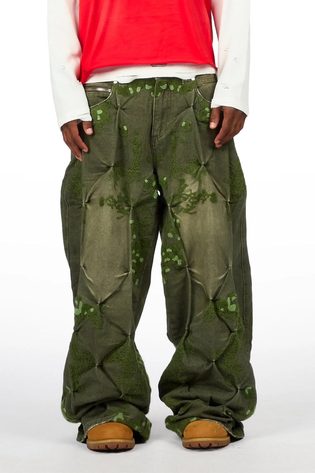 Erving Green Wash Baggy Fit Jean