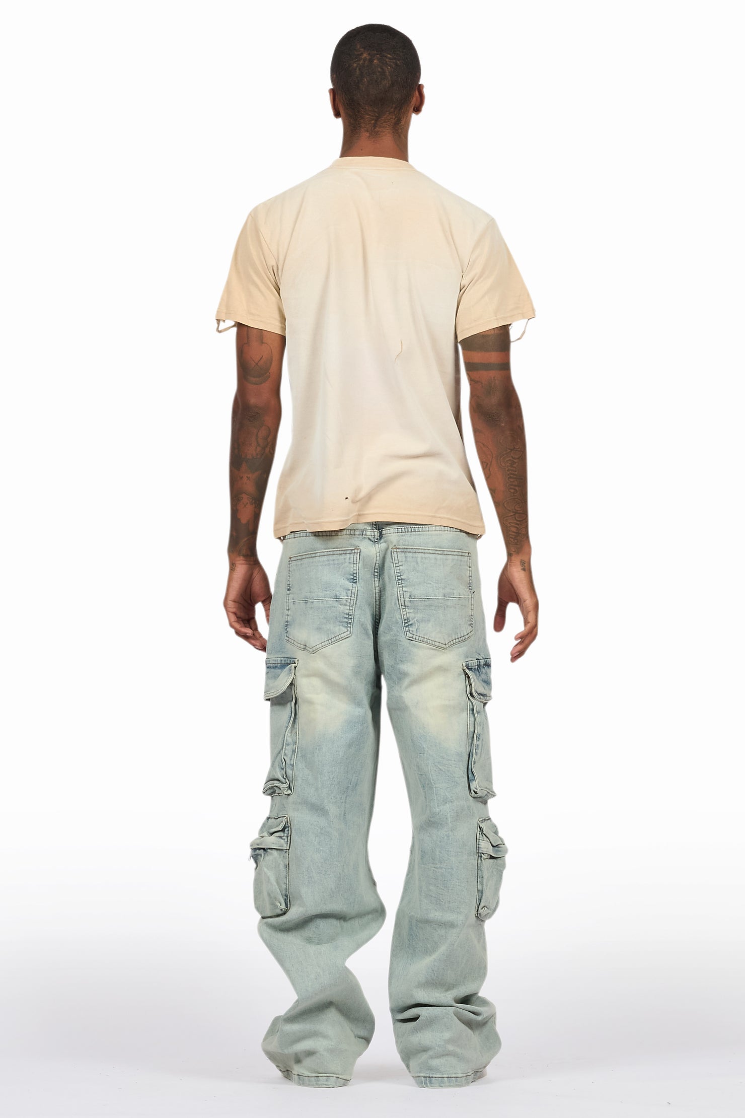 Tarl Beige/Blue T-Shirt/Baggy Fit Jean Bundle