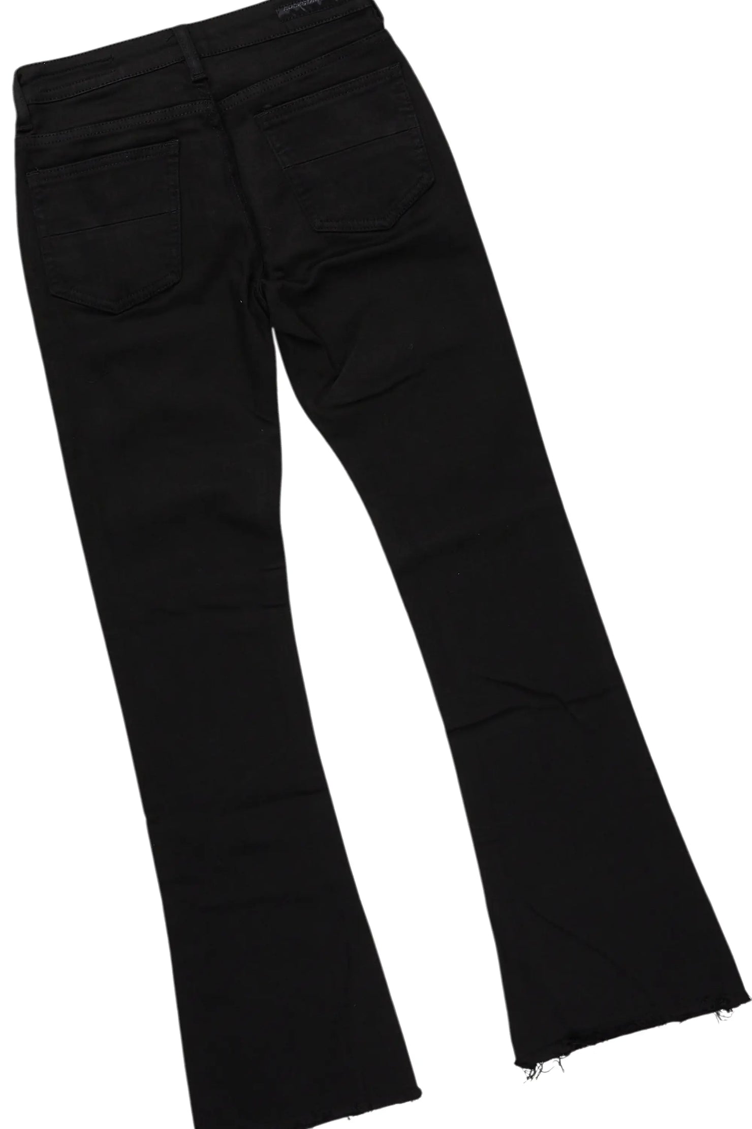 Boys Soweto Vintage Black Hoodie/Stacked Flare Jean Set