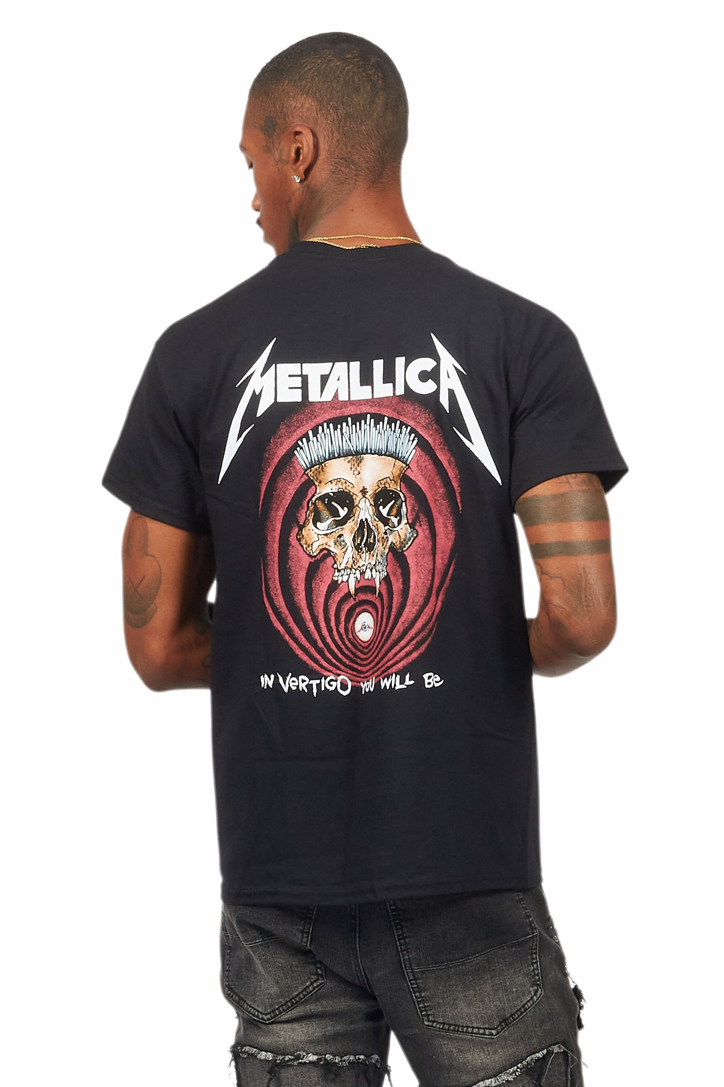 Metallica Shortest Straw Black/Red Graphic T-Shirt