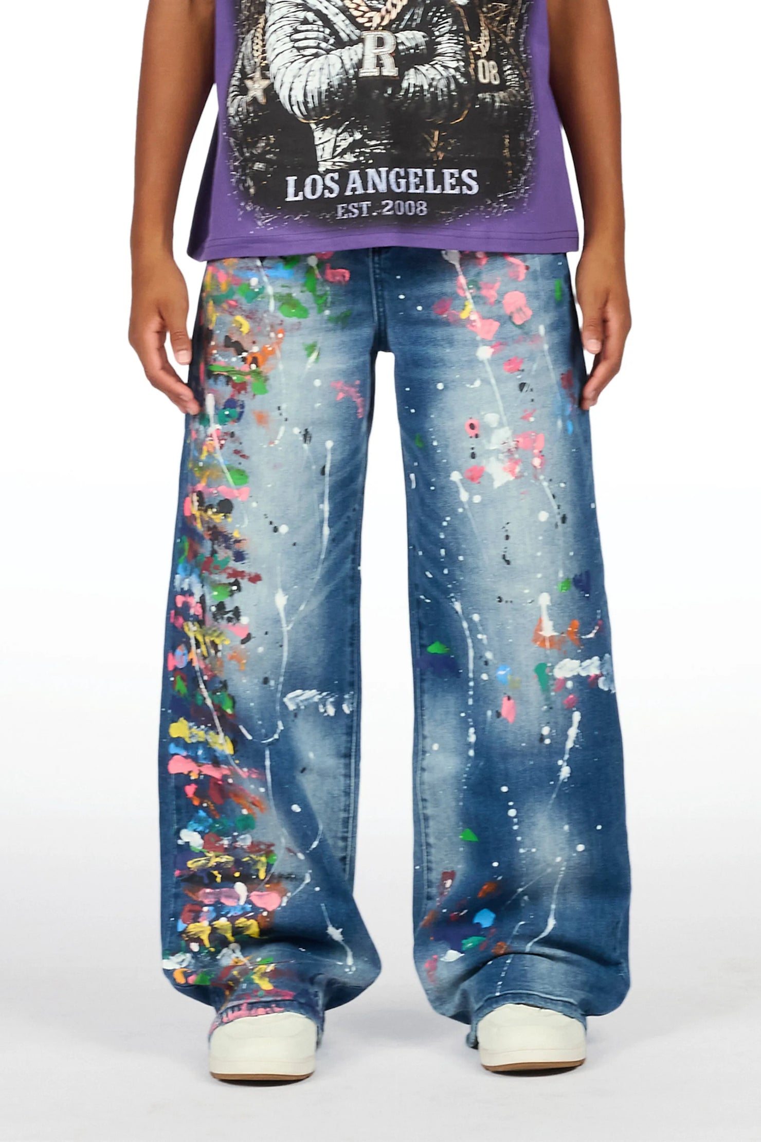 Boys Yazier Dark Blue Relaxed Fit Jean