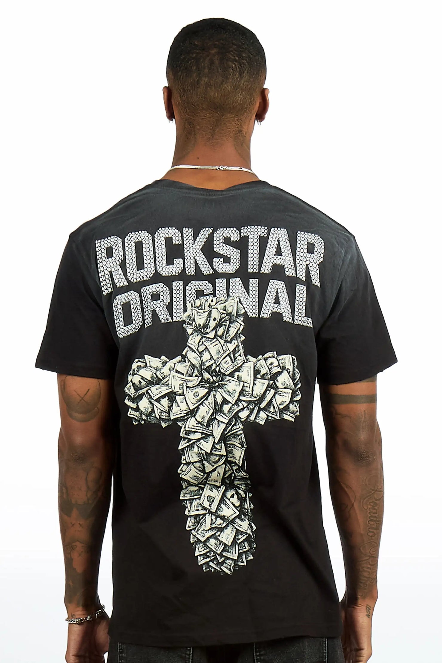 Kairox Black Oversized Graphic T-Shirt