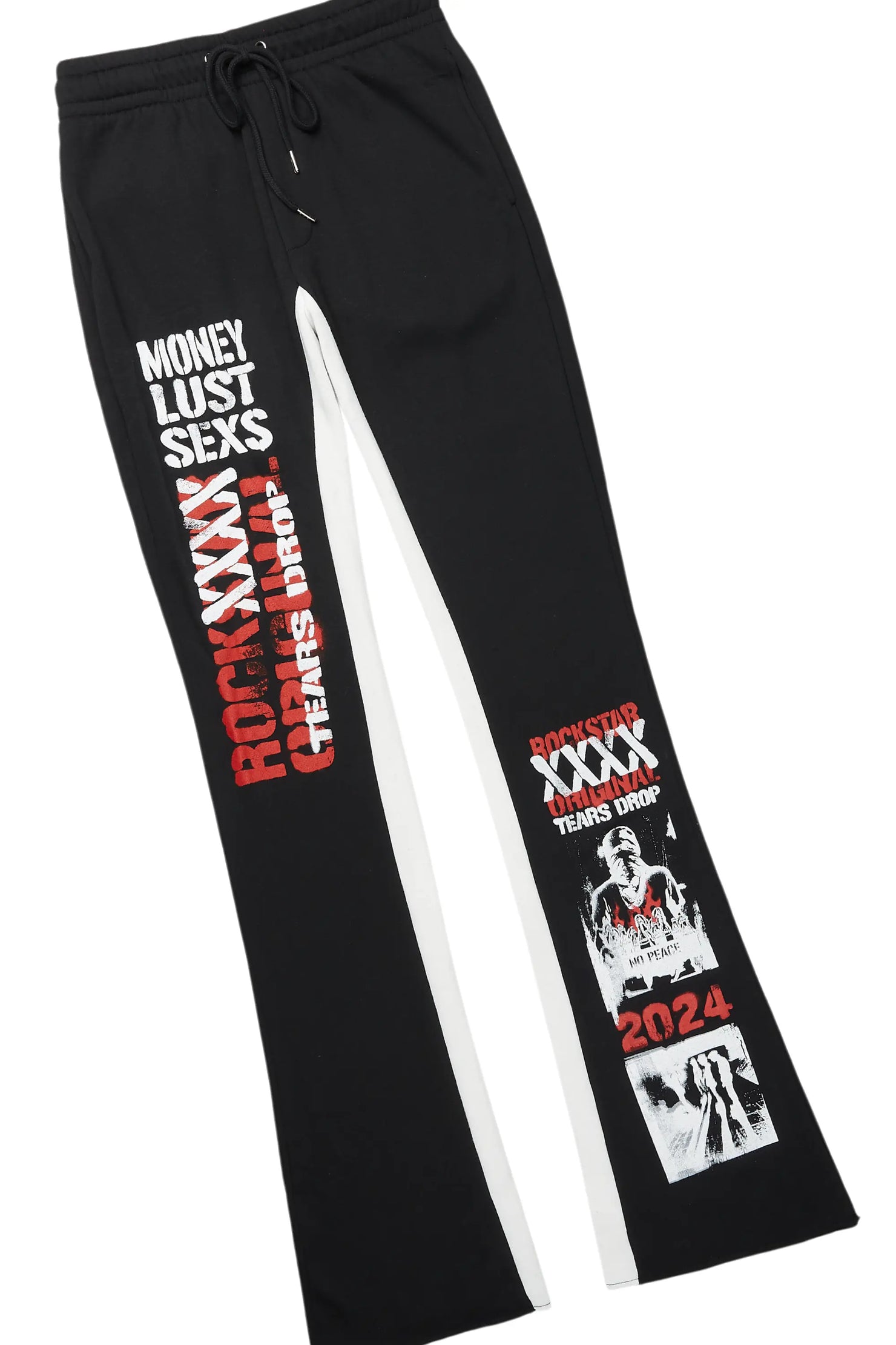 Omer Black Long Sleeve T-Shirt/Baggy Pant Set