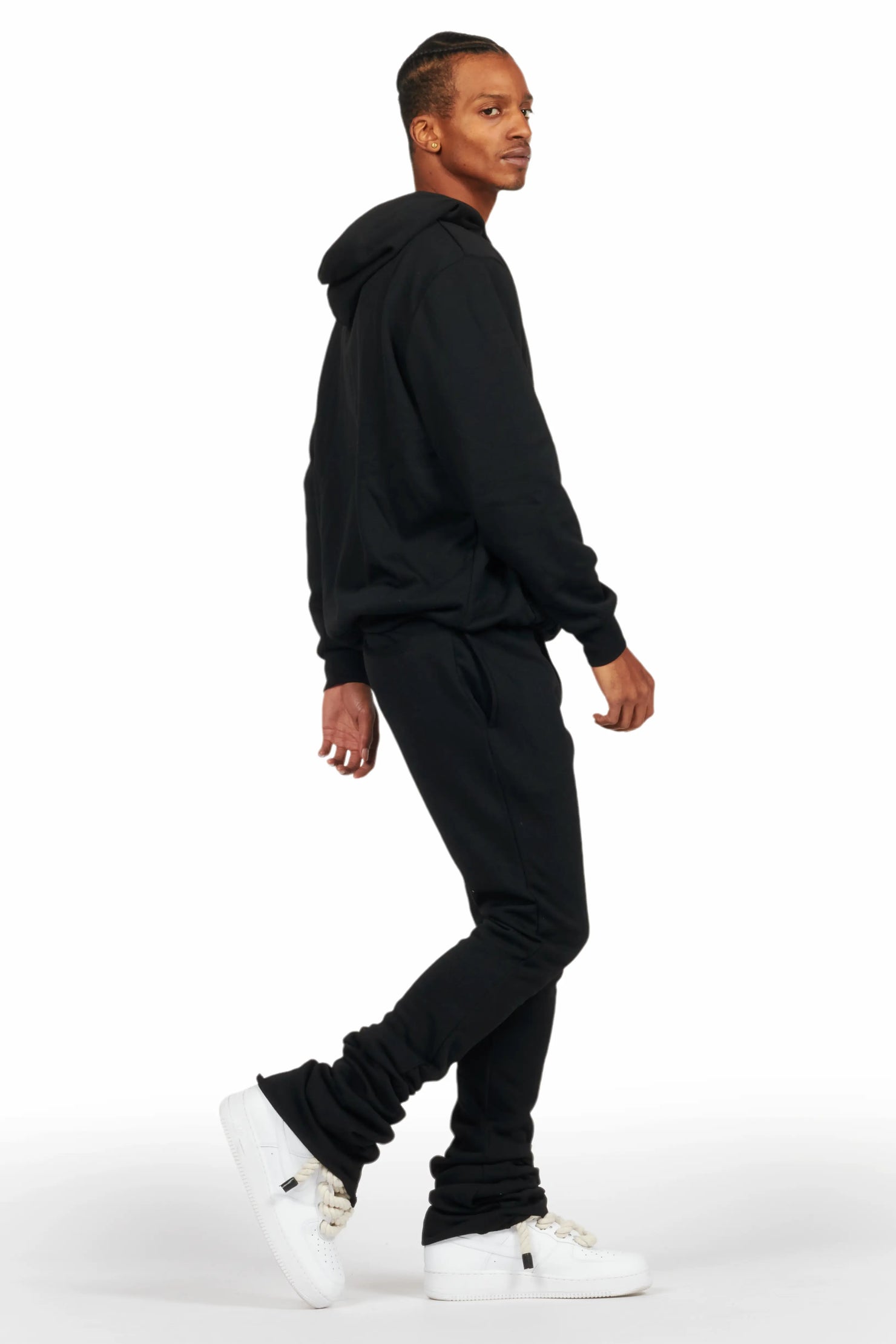 Briggs Black Hoodie/Super Stacked Flare Track Set