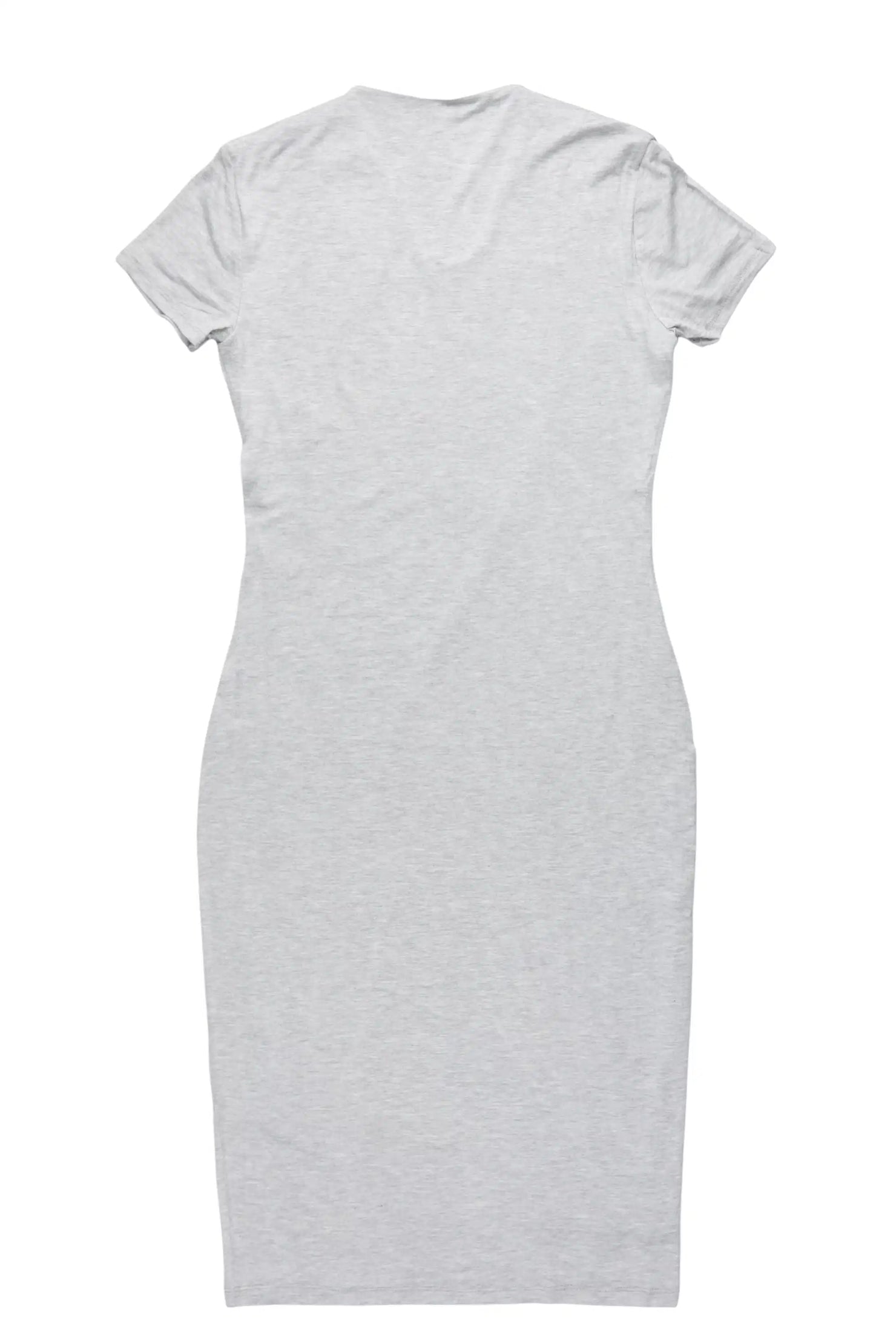 Iisha Heather Grey Short Sleeve Midi Dress