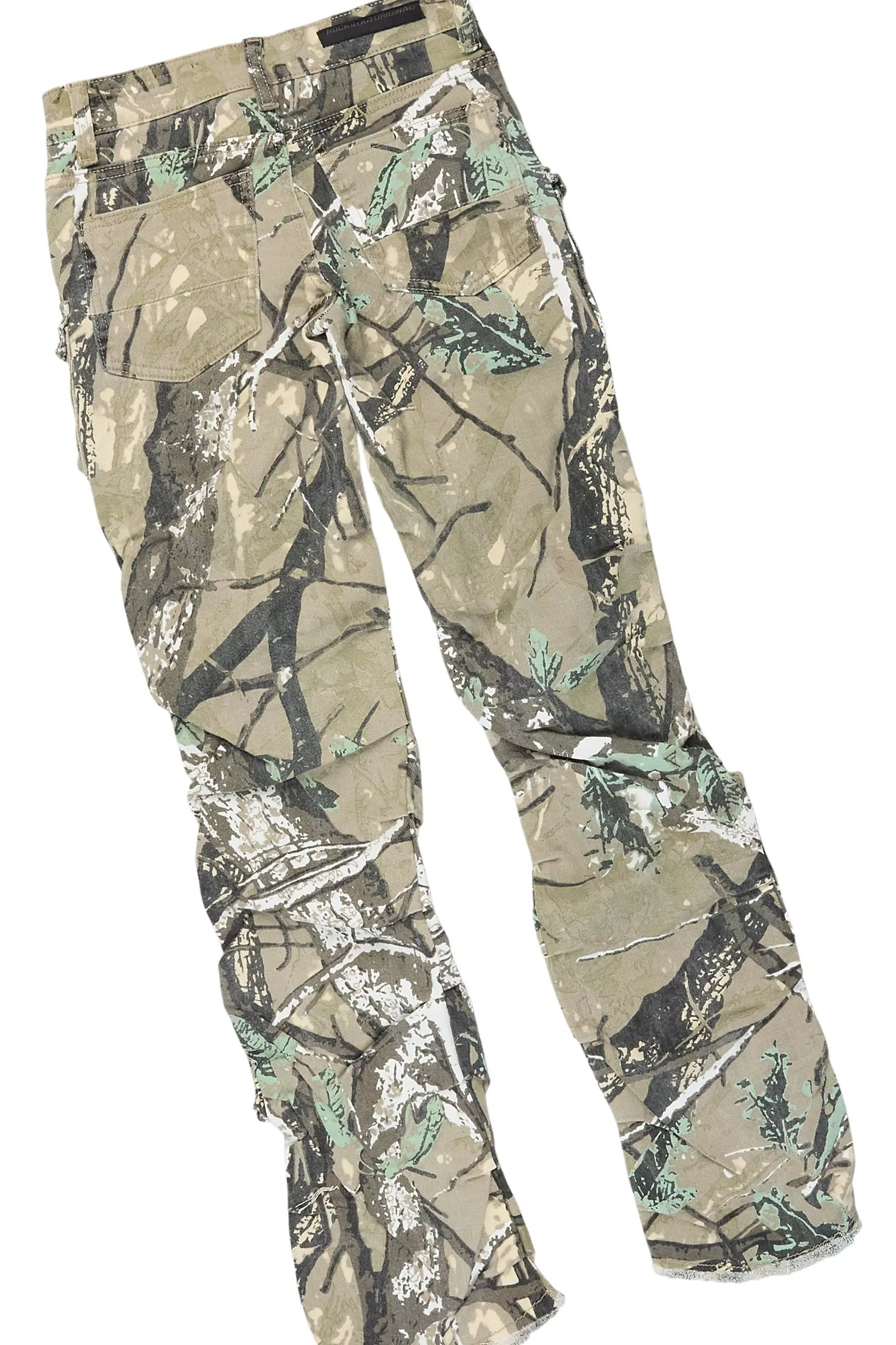 Boys M4 Toys Black/Camo Hoodie Stacked Jean Set