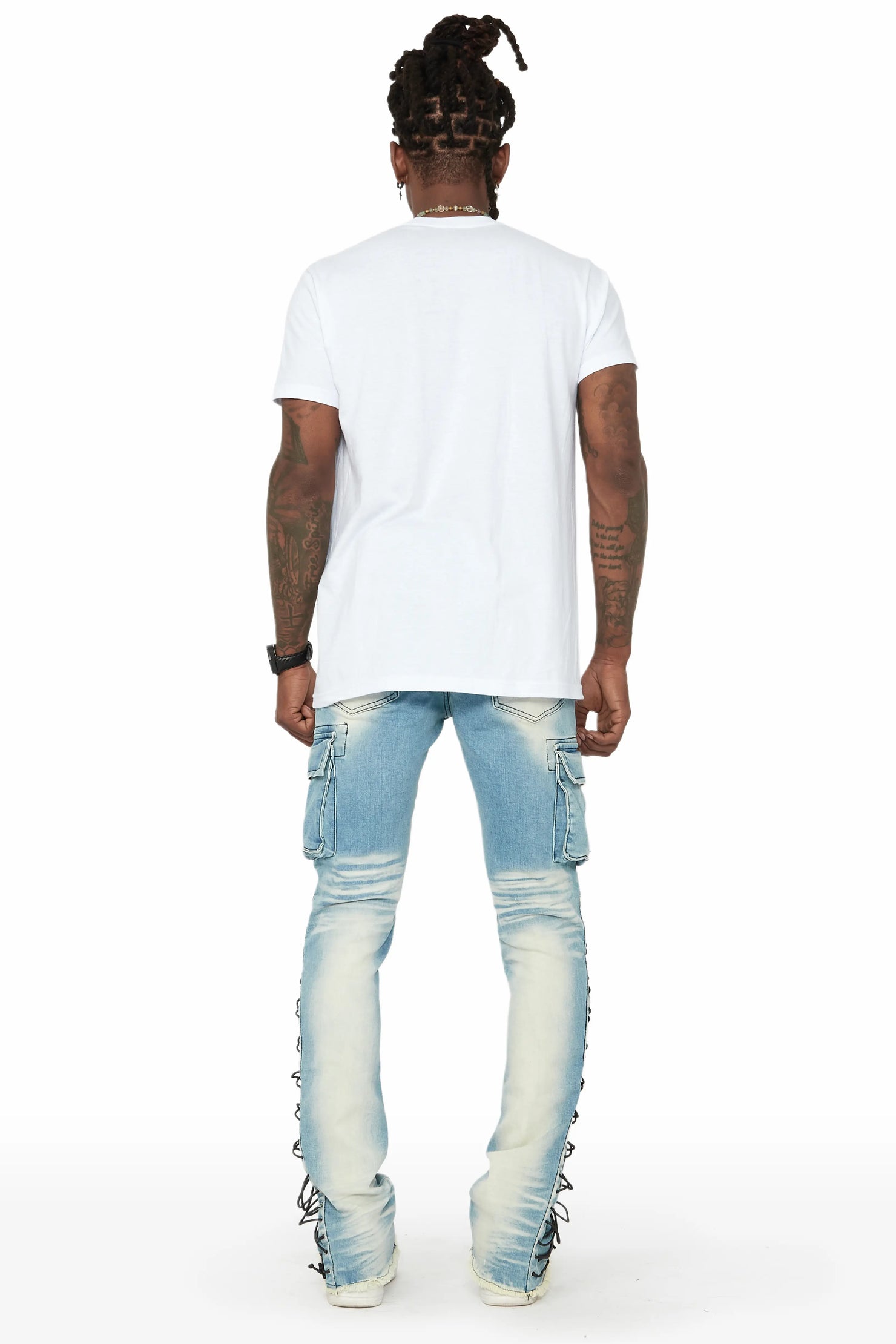 Ronoh Light Wash Stacked Flare Jean