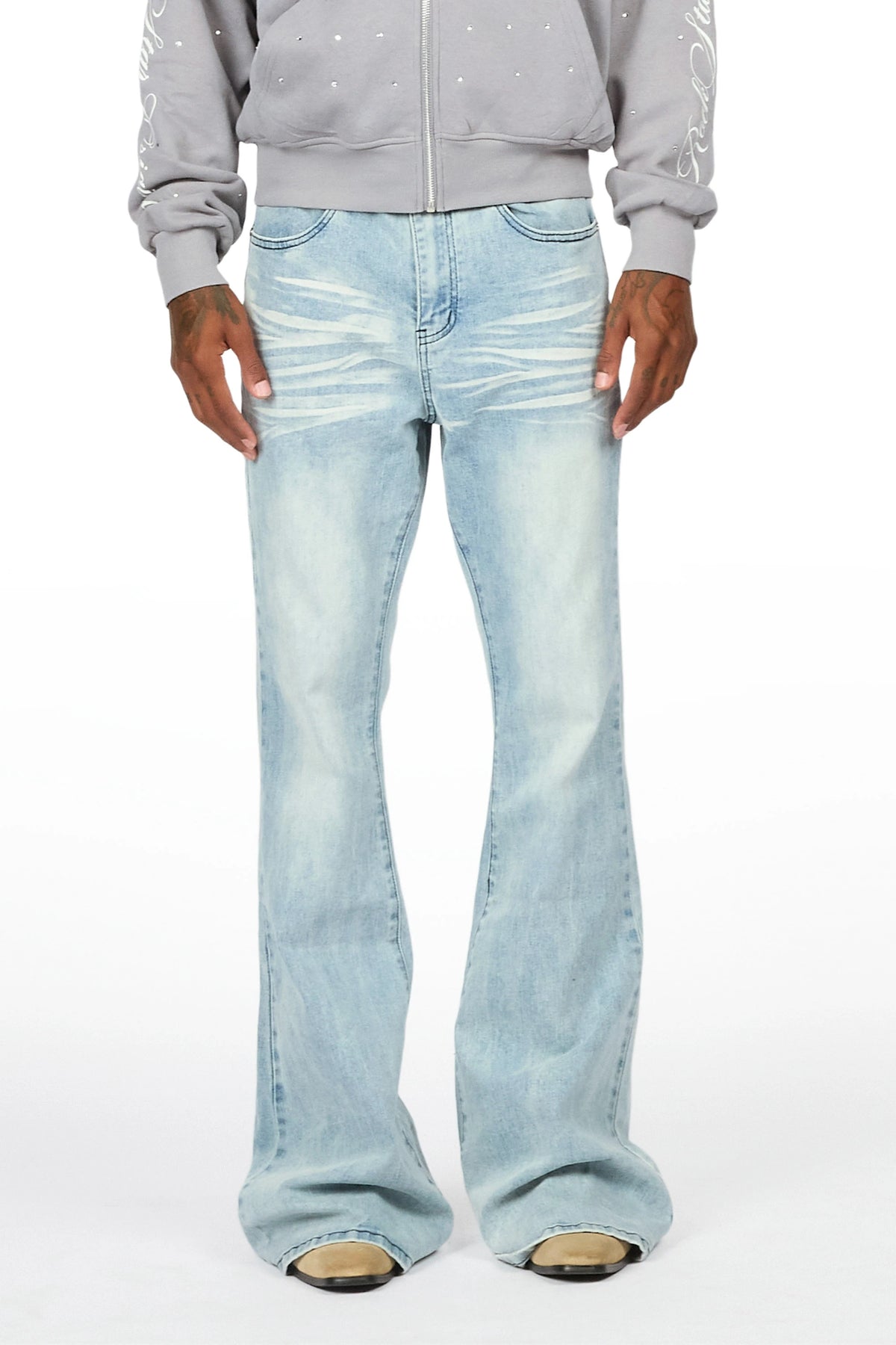 Lykes Light Blue Super Flare Jeans