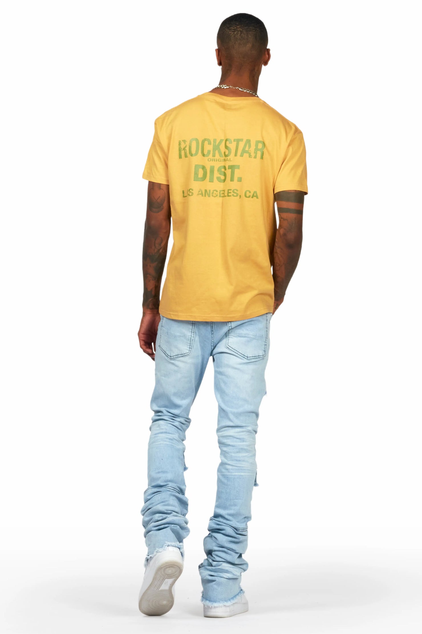 Piet Light Blue Cargo Super Stacked Flare Jean