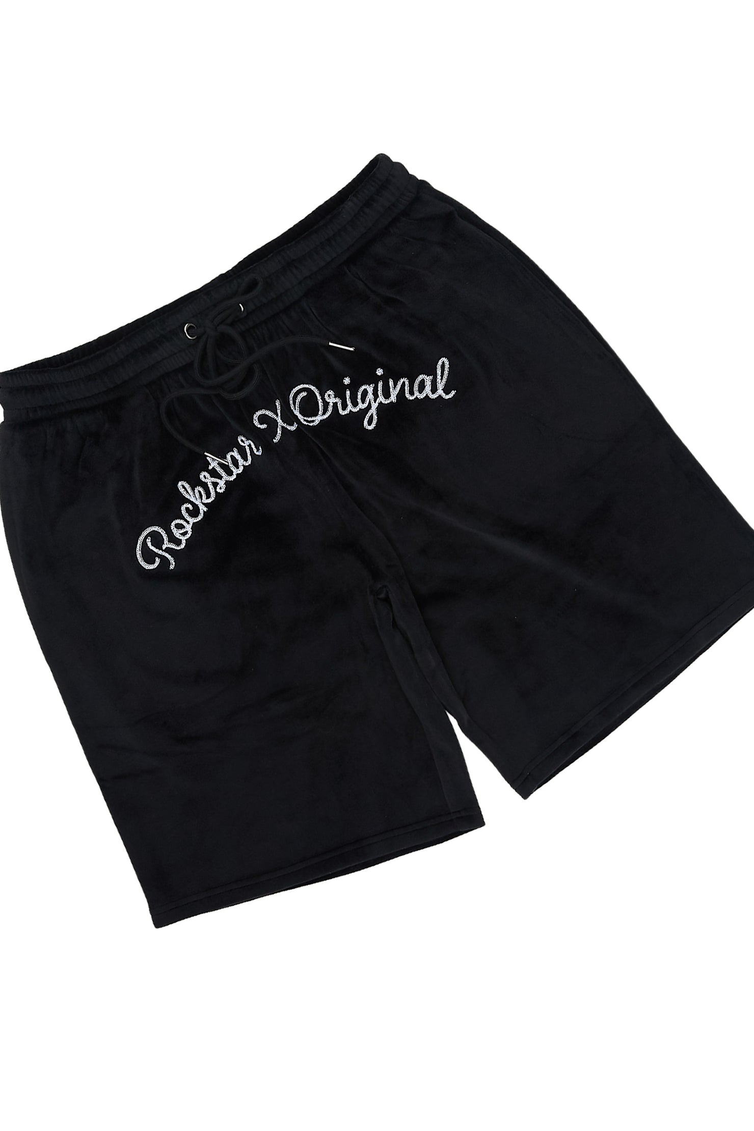 Crusoe Black Button Down Shirt/Short Set