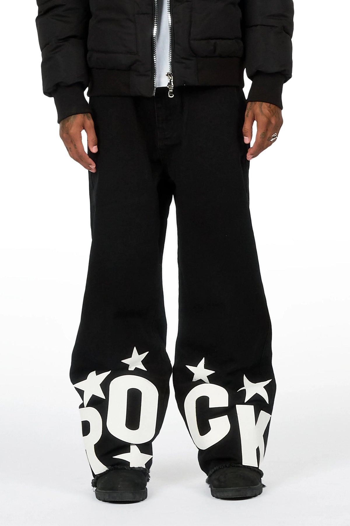 Kean Black Baggy Fit Jean