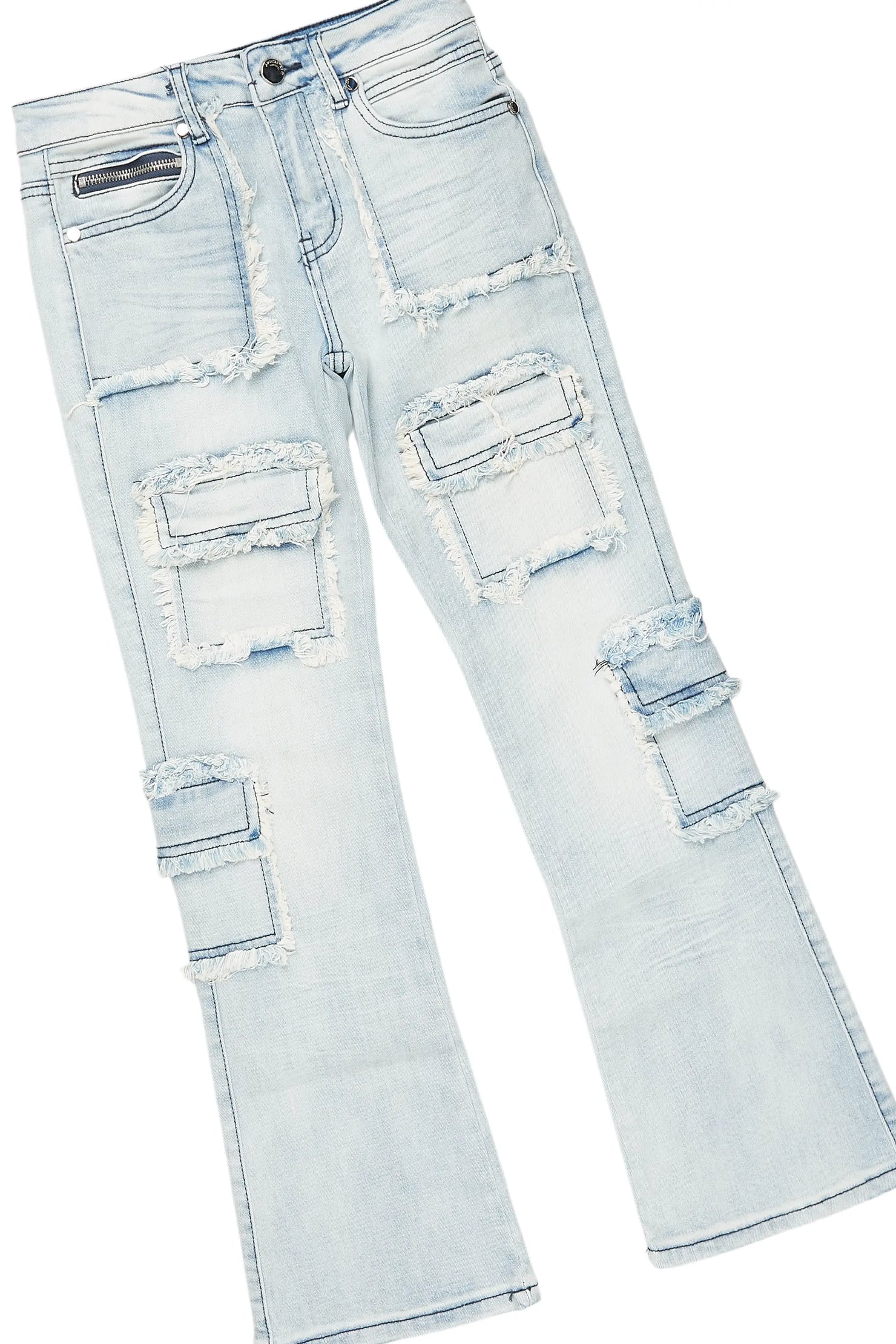 Boys Beau Vintage Green Hoodie/Stacked Flare Jean Set