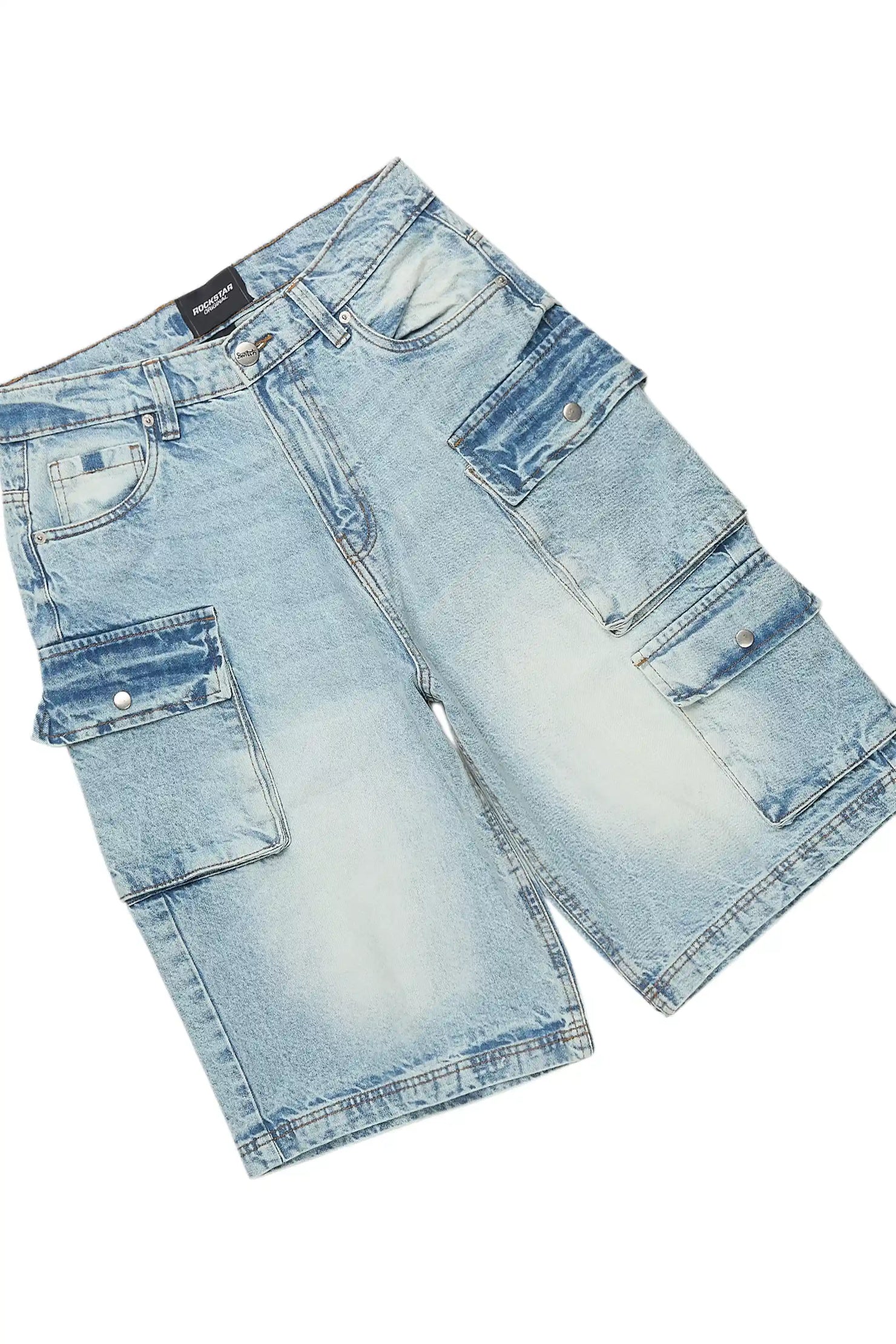 Lake White/Blue T-Shirt Denim Jort Set