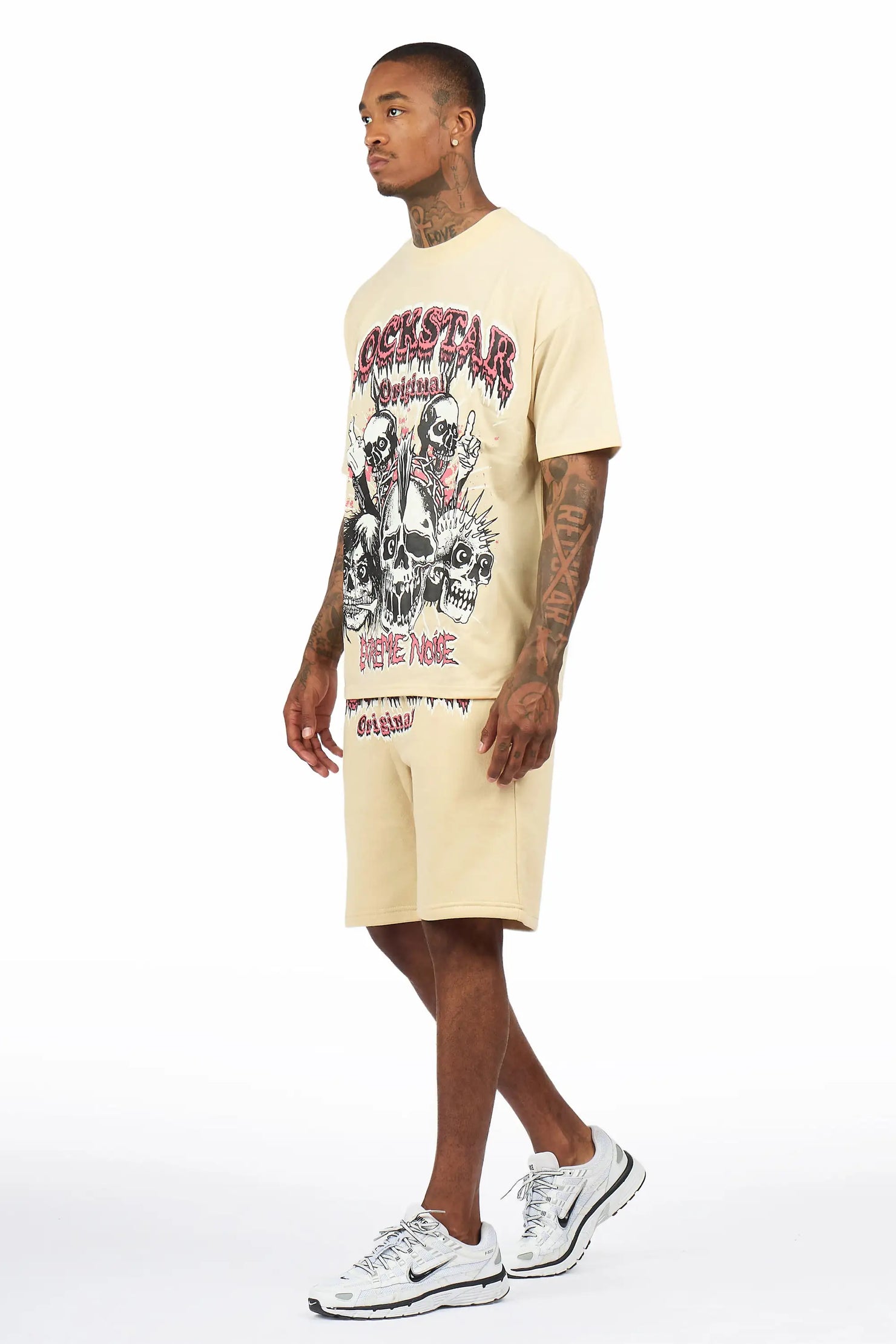 Tabor Beige T-Shirt/Short Set
