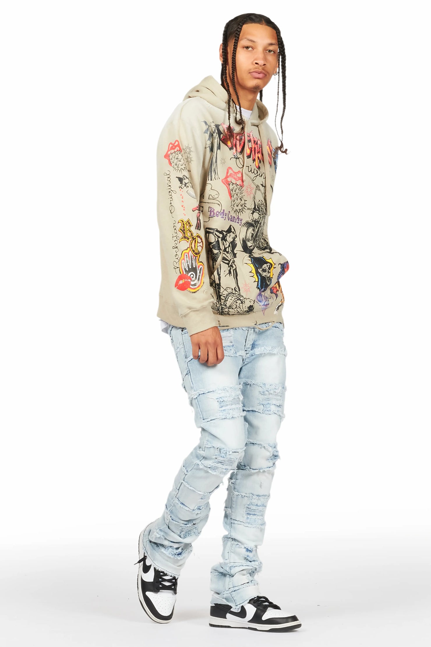 Sten Blue Stacked Flare Jean