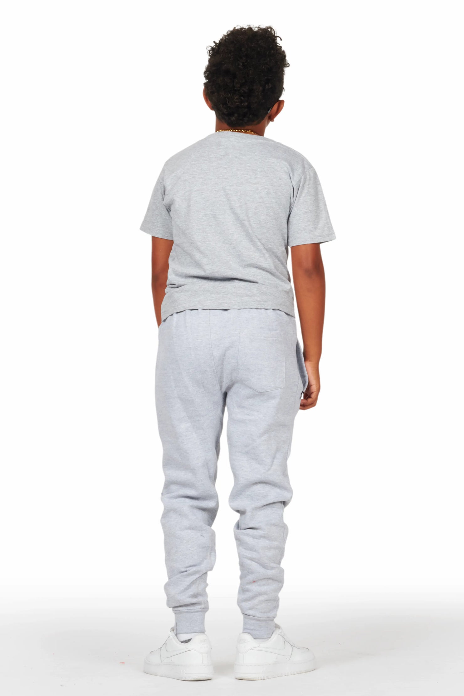 Boys Galen Grey T-Shirt Jogger Set