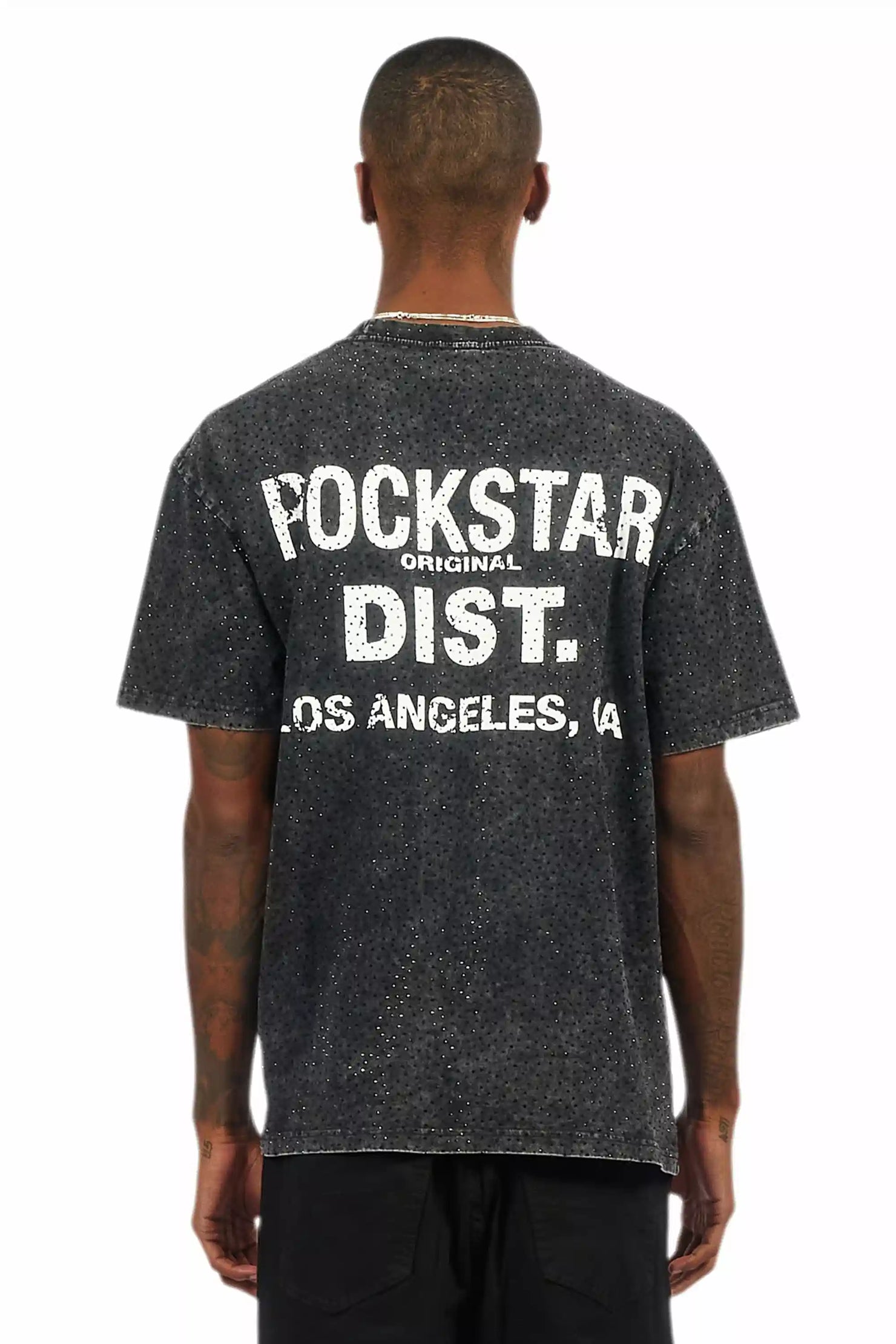 Lake Black Graphic Rhinestone T-Shirt