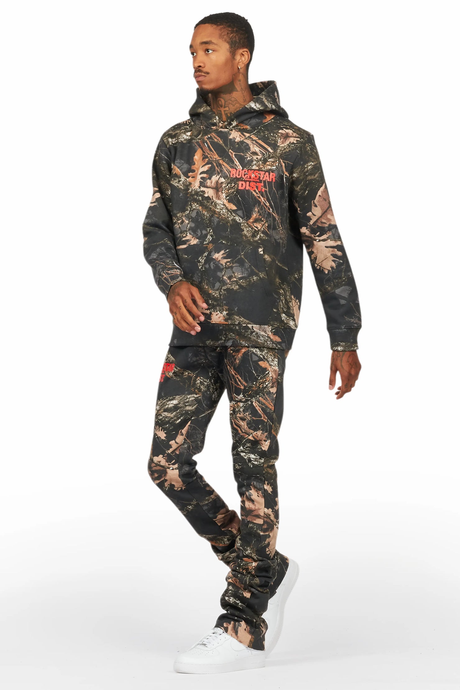 Tabby Black Graphic Stacked Flare Track Set