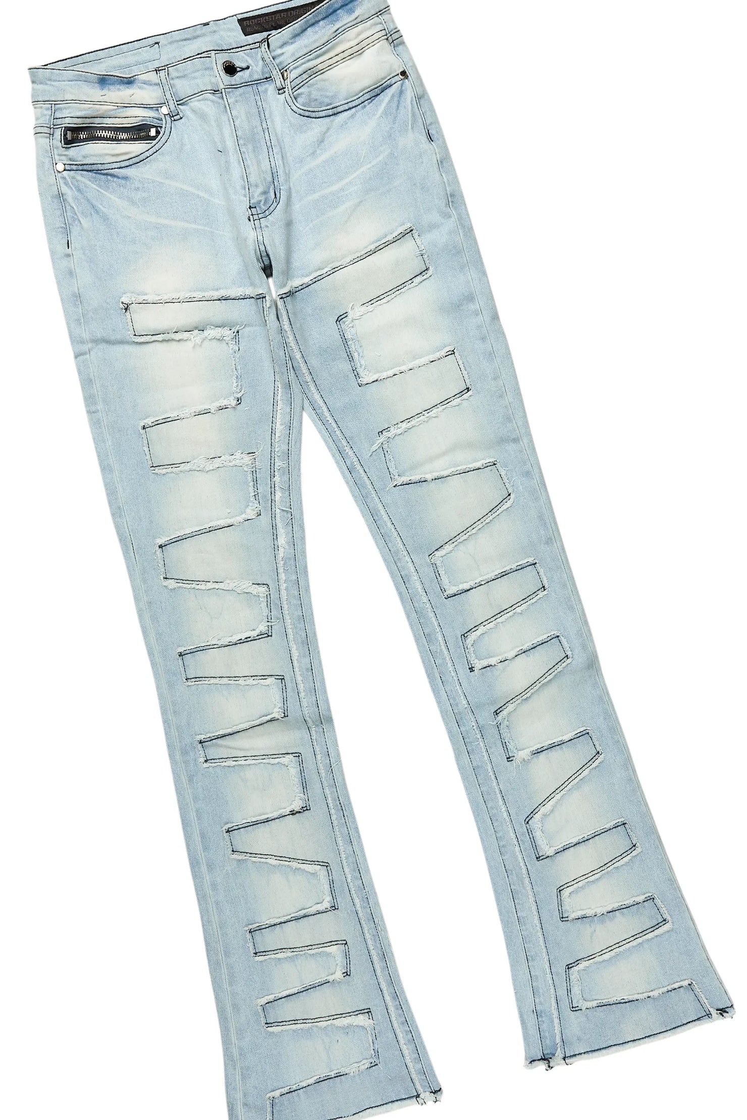 Lake White/Red T-Shirt & Shake Stacked Flare Jean Bundle