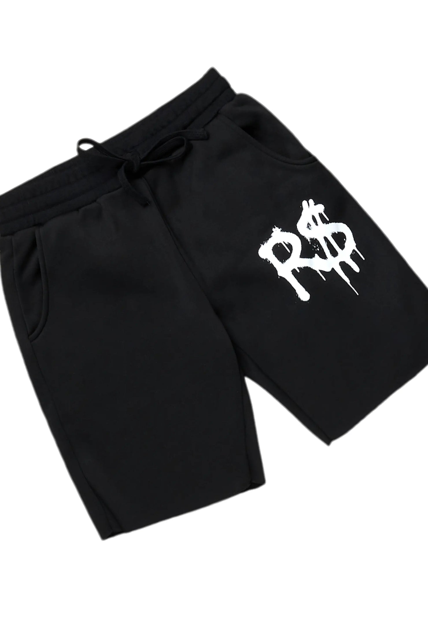 Passion Black Zip Up Short Set