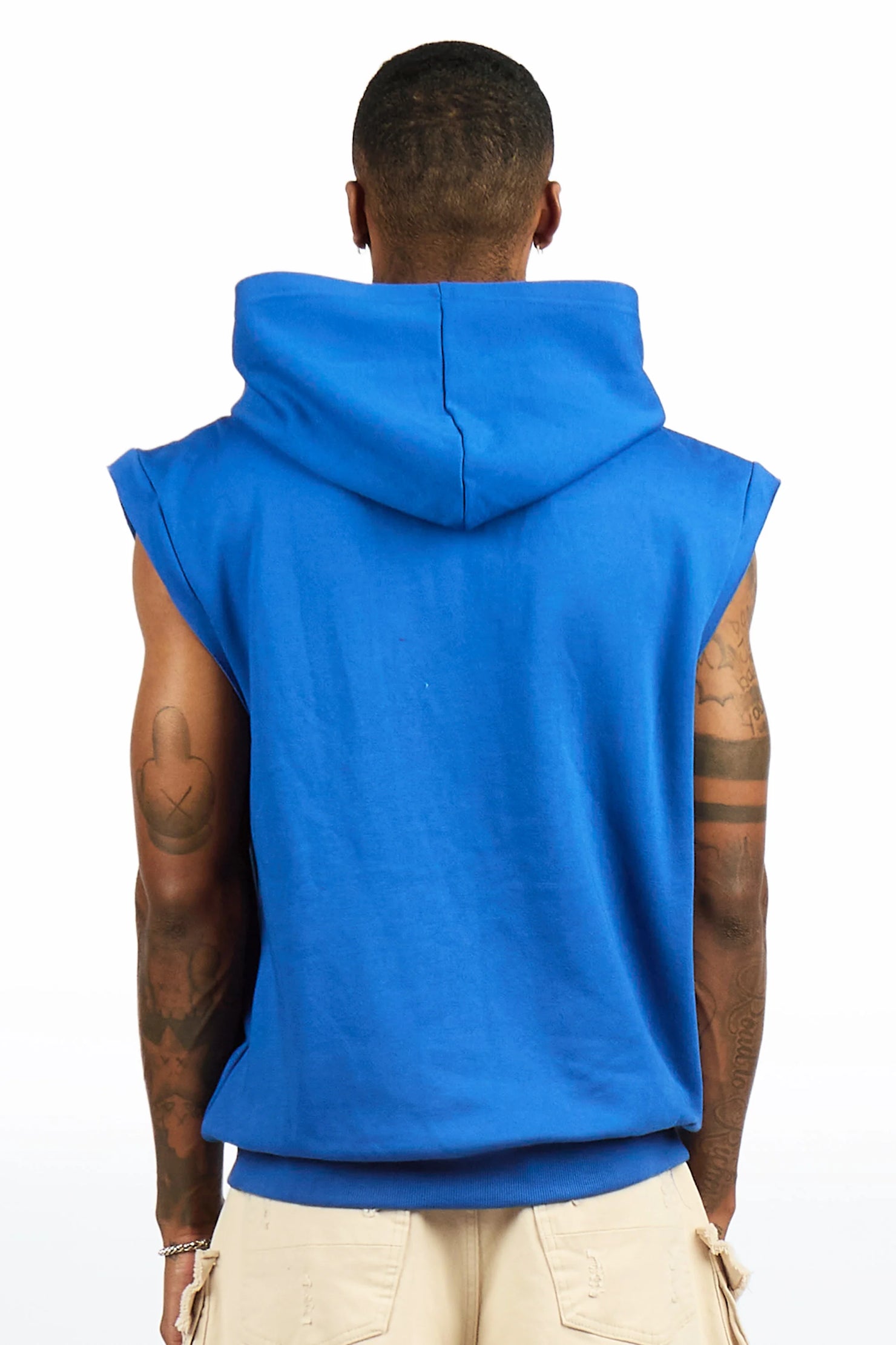 States 2.0 Royal Blue Cut Sleeve Hoodie