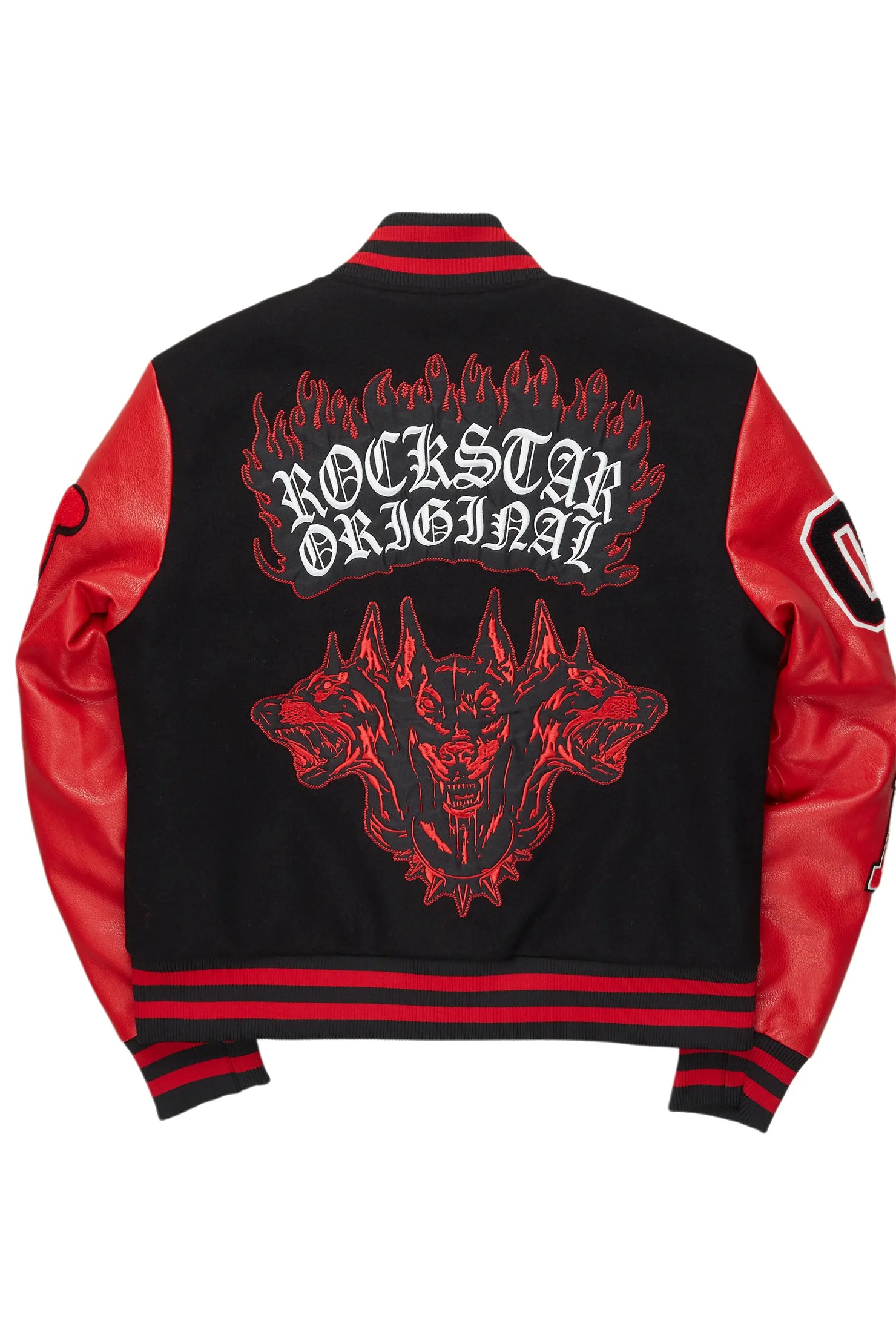 Leslaw Red/Black Varsity Jacket