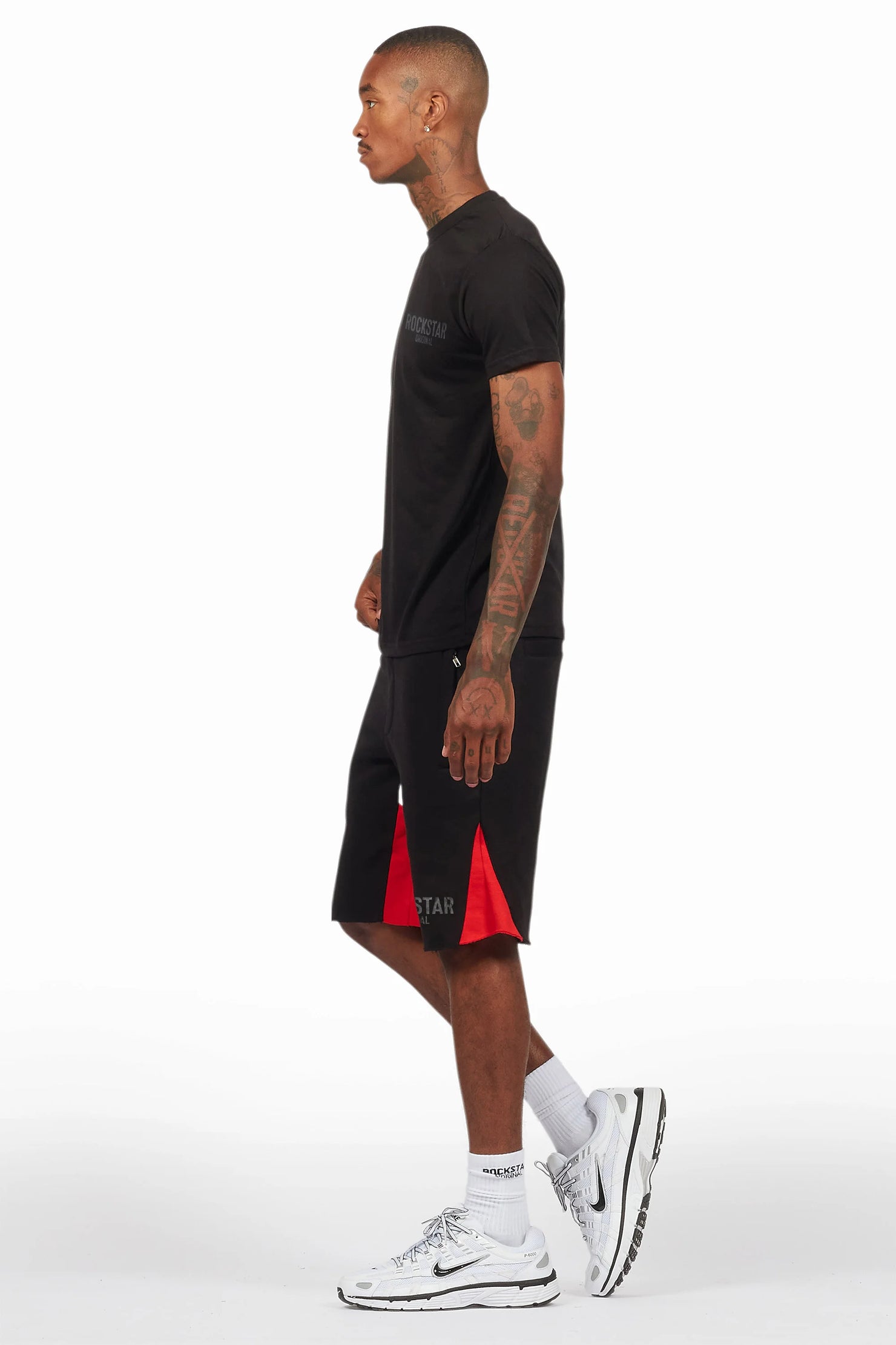 Sana Black Relaxed T-Shirt/Short Set