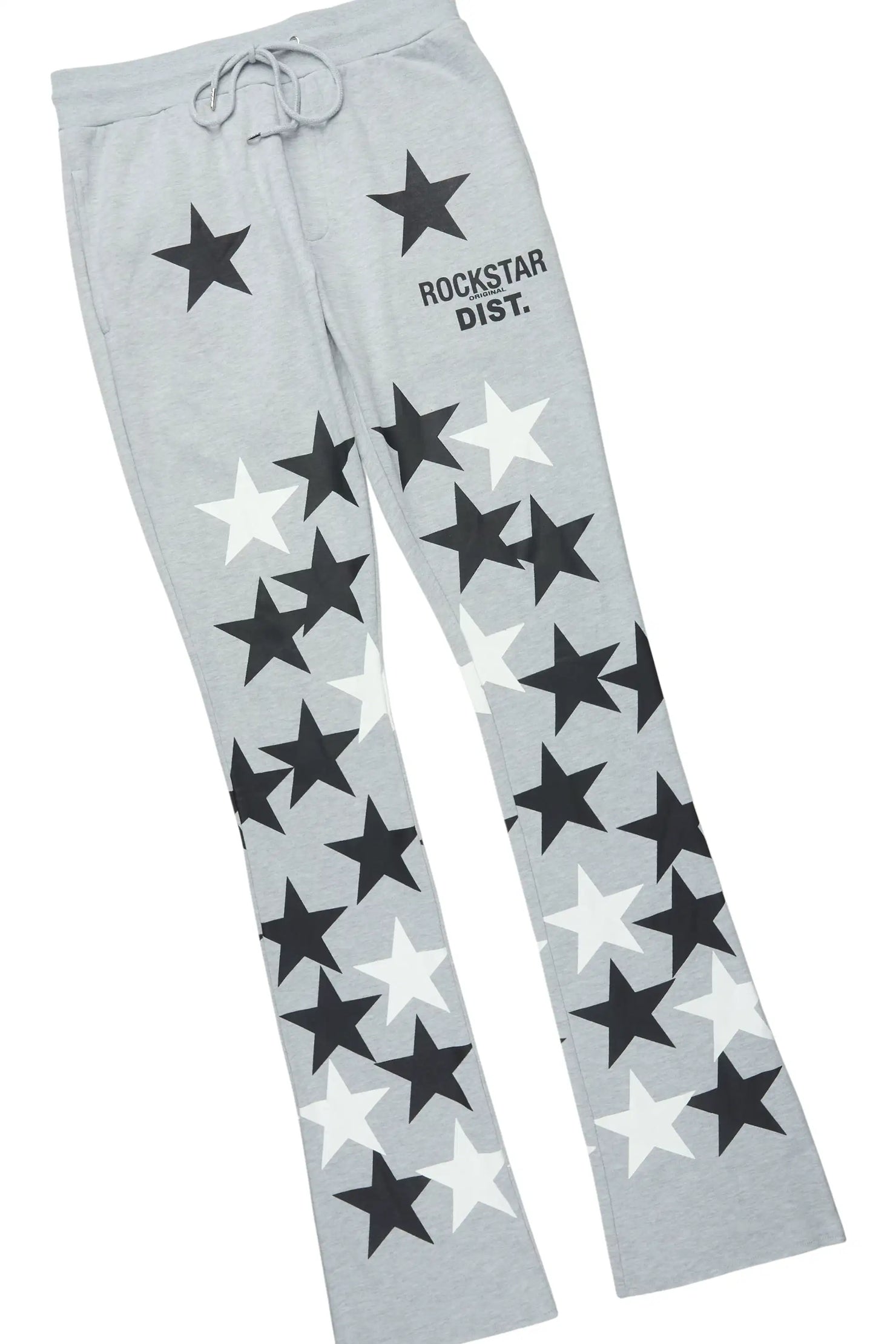 Starlane Heather Grey/Black Hoodie Stacked Flare Fit Track Set