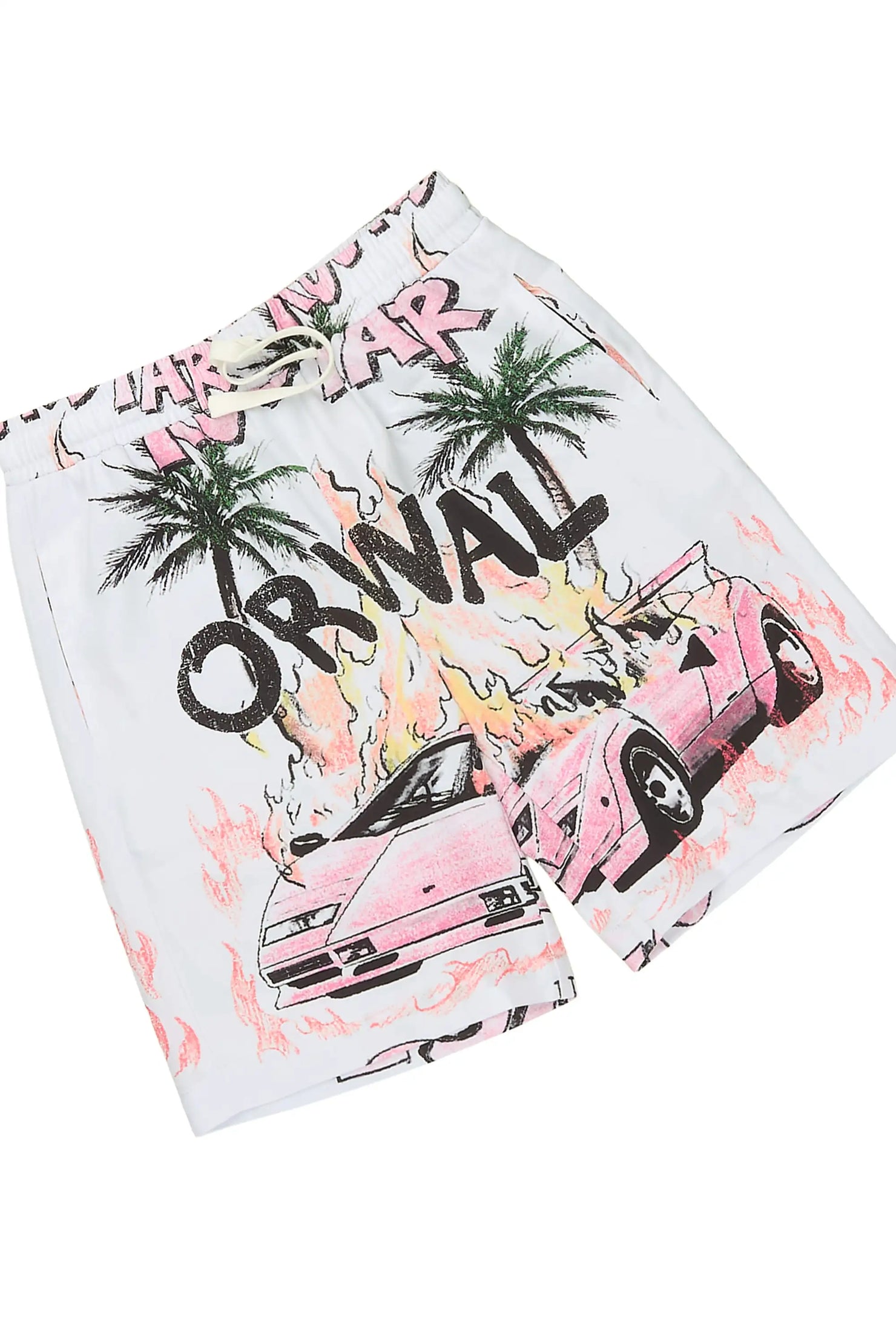 Girls Axraina White Button Down Shirt/Short Set