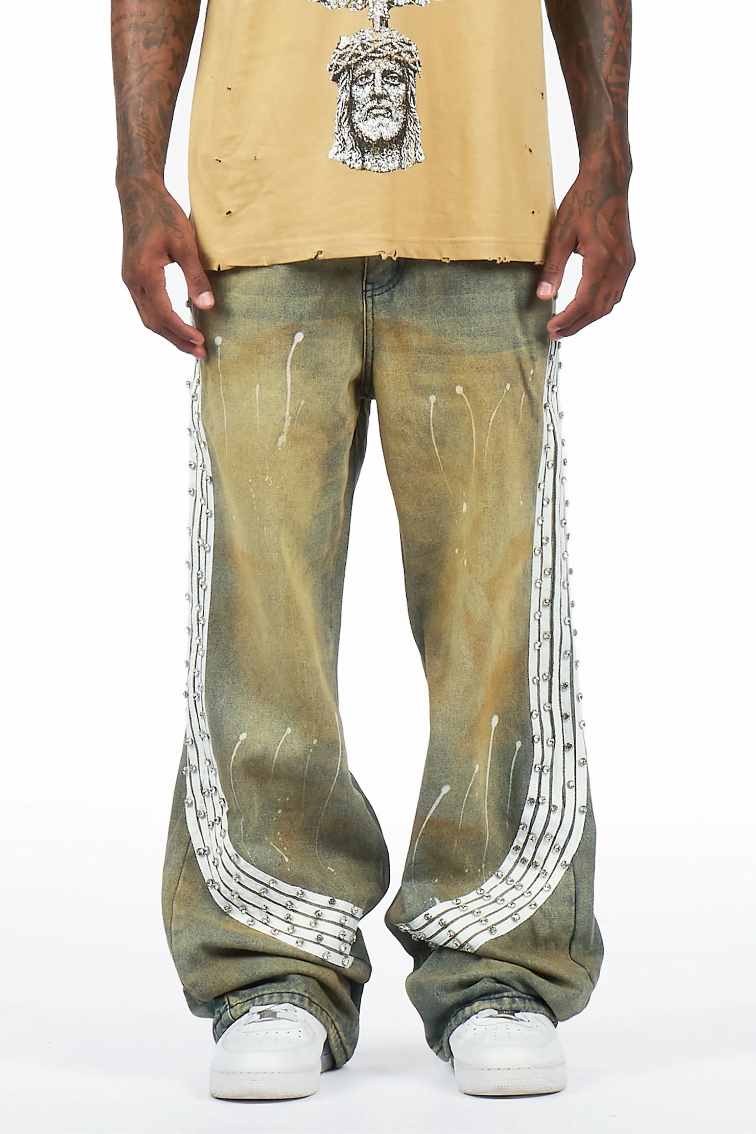 Zayven Tint Blue Baggy Fit Jean