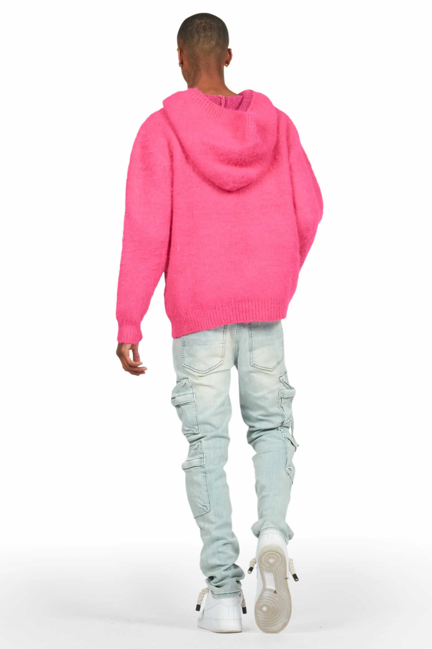 Andros Pink Graphic Knitted Hoodie
