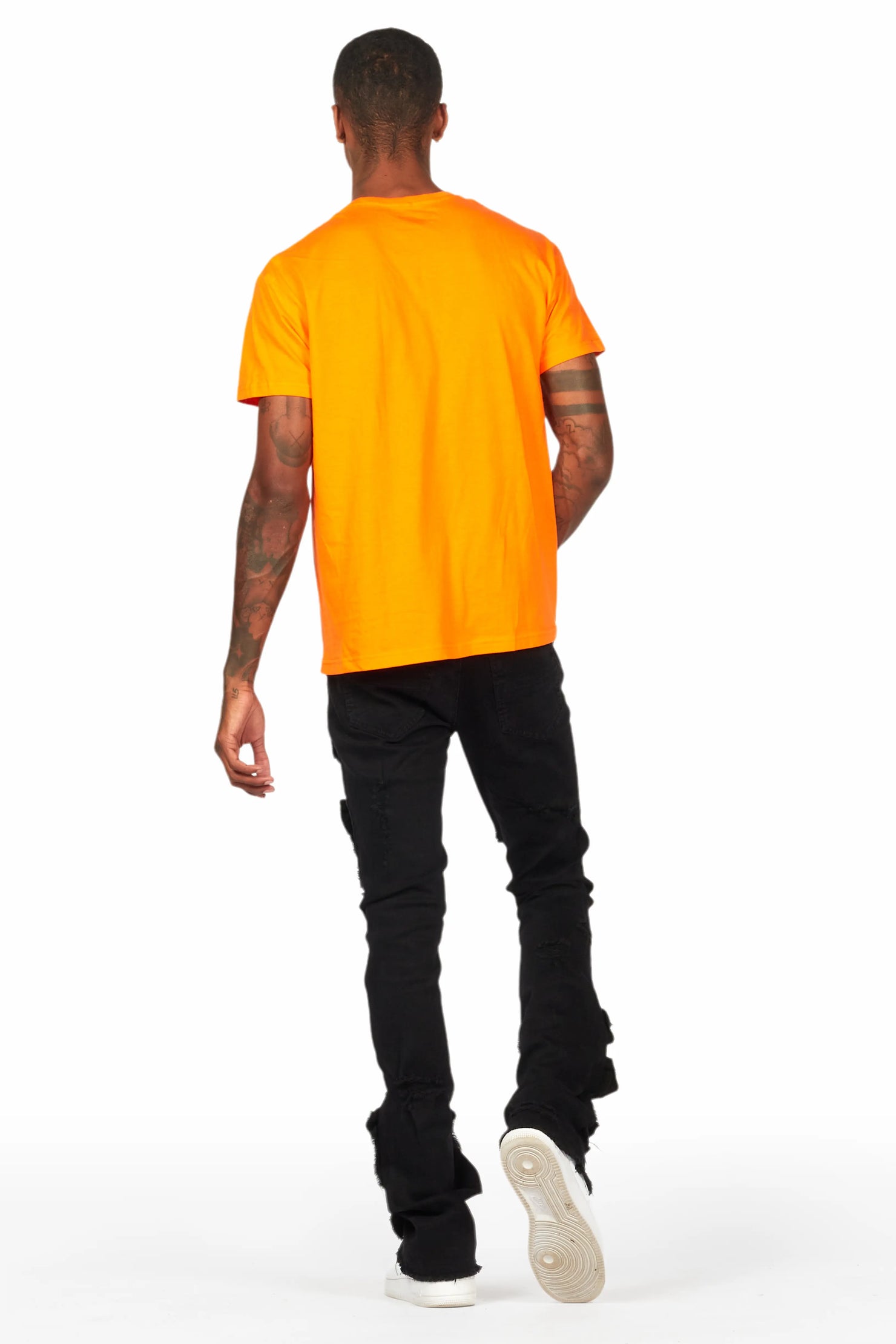 Erico Black Stacked Flare Cargo Jean