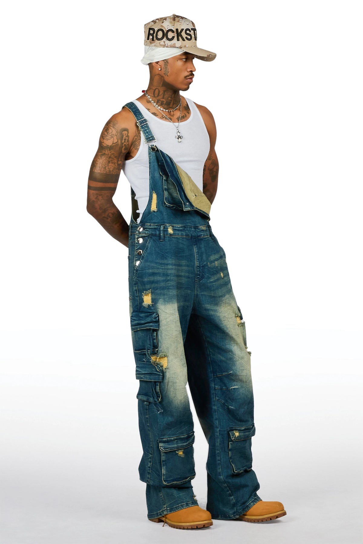 Caelum Dark Blue Denim Overall