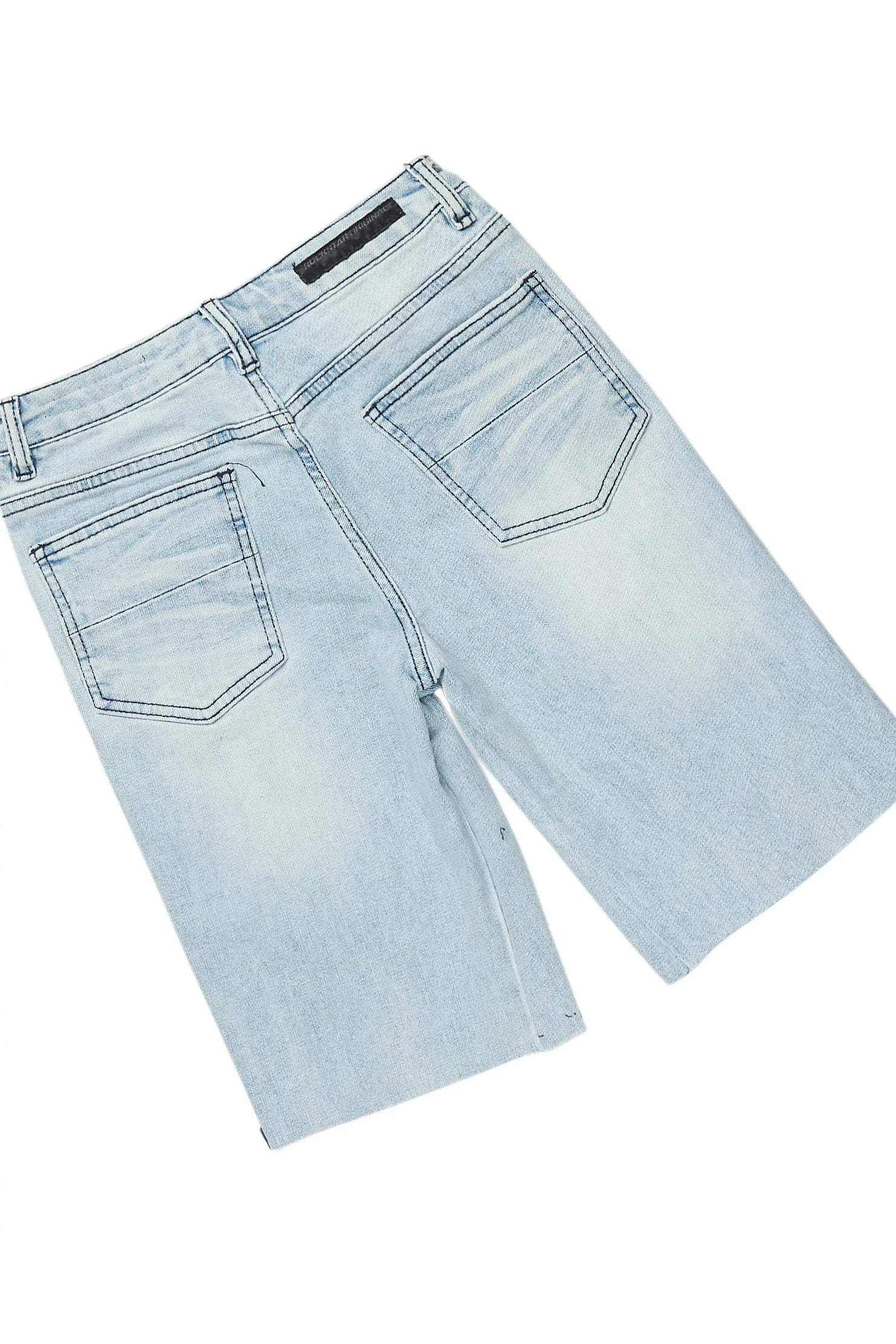 Boys Eddie White/Blue T-Shirt/Denim Short Set